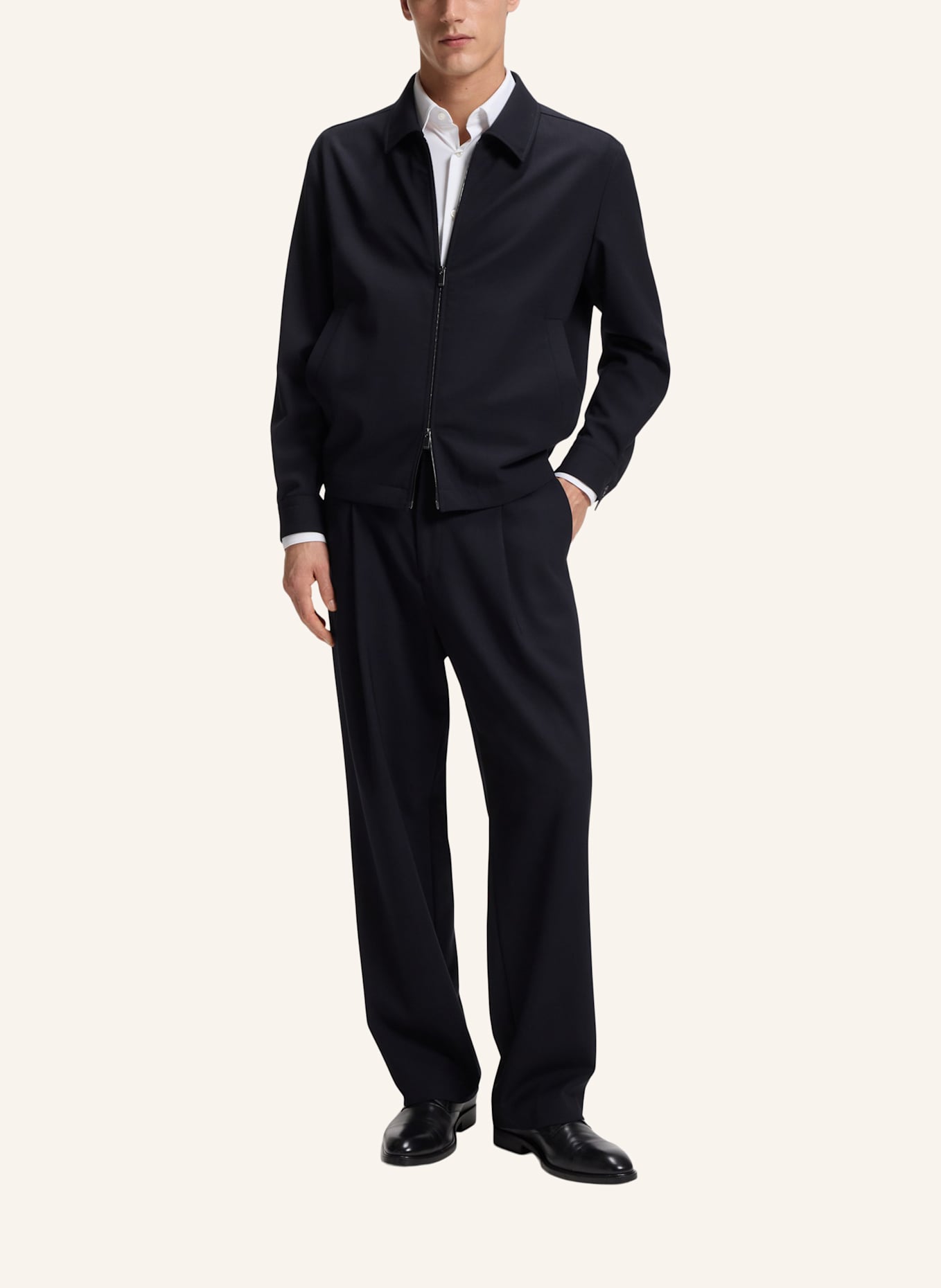 BOSS Blazer P-CARPER-ZIP-263F Relaxed Fit: DUNKELBLAU