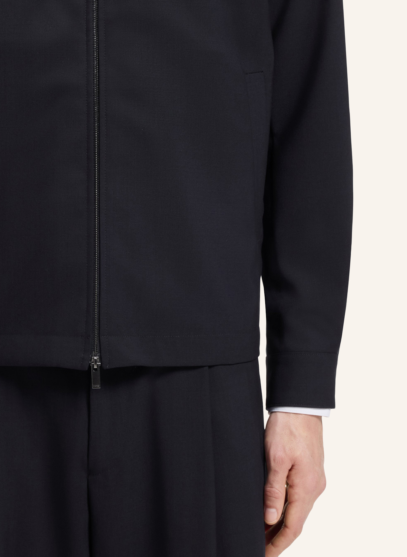 BOSS Blazer P-CARPER-ZIP-263F Relaxed Fit: DUNKELBLAU
