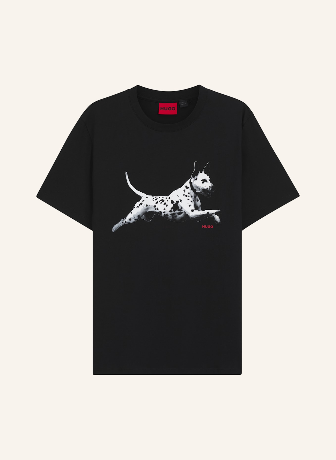 HUGO T-Shirt DIRUNN Regular Fit: SCHWARZ