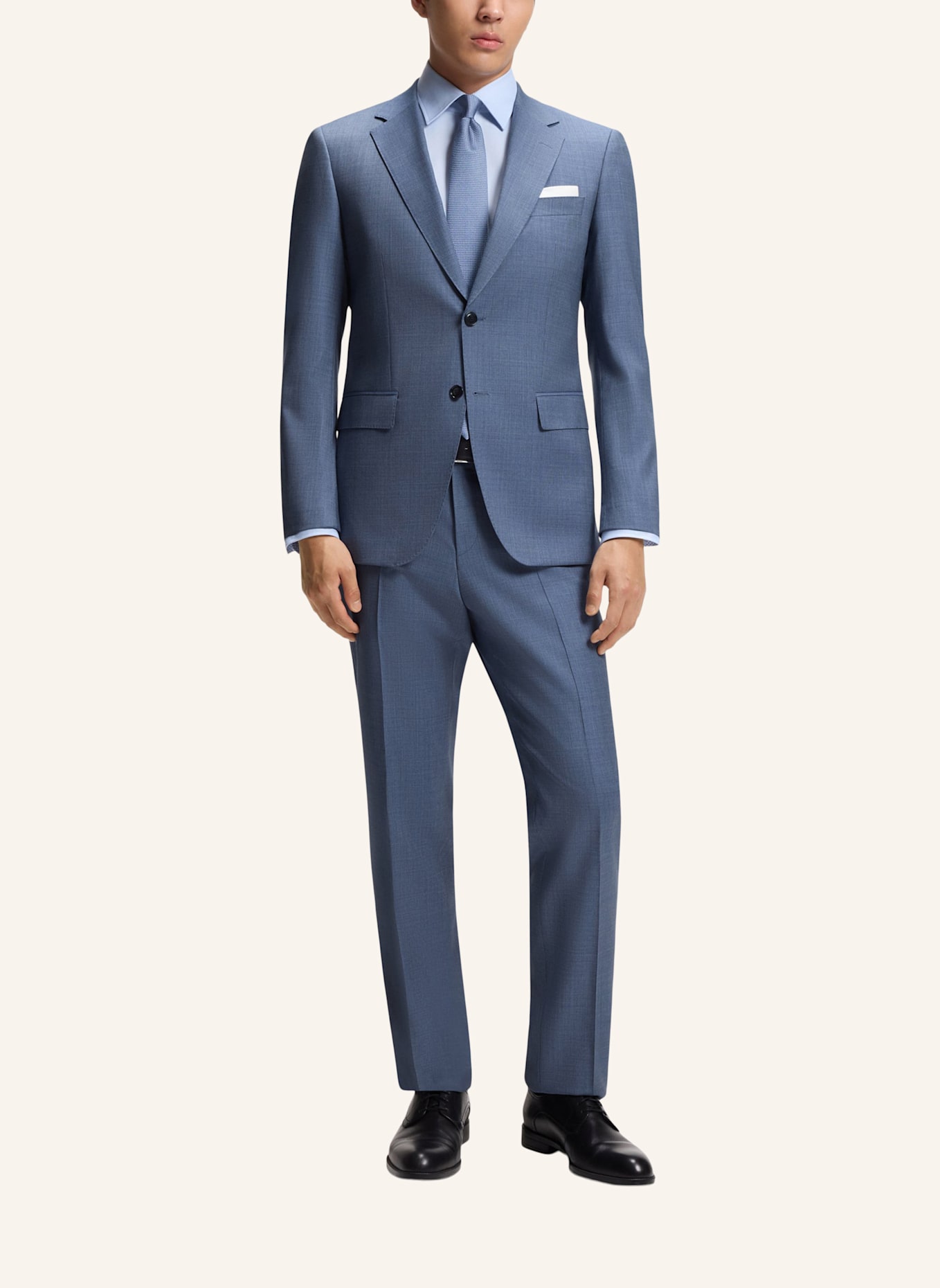 BOSS Business Anzug H-HUGE-2PCS-263 Slim Fit: HELLBLAU