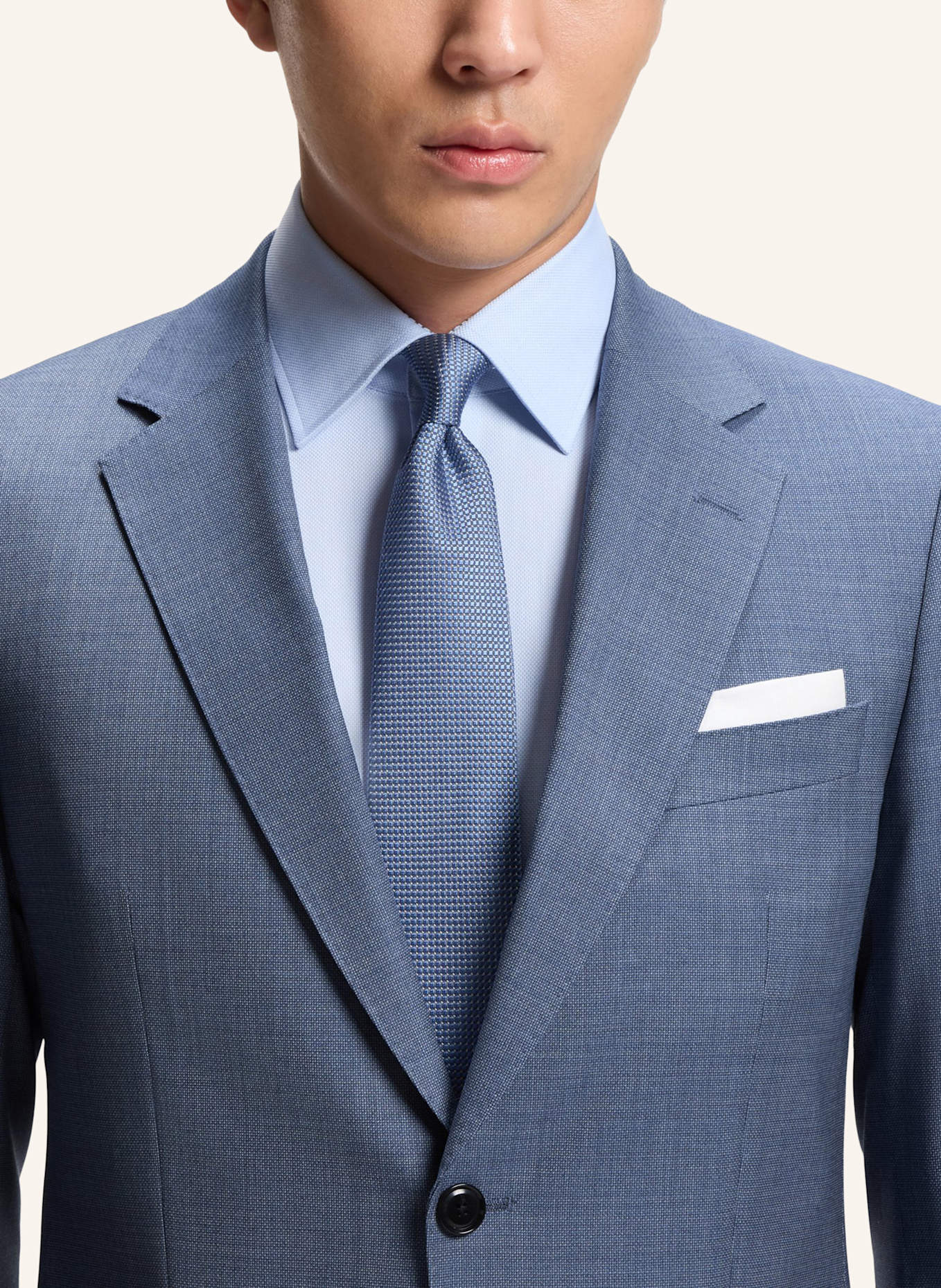 BOSS Business Anzug H-HUGE-2PCS-263 Slim Fit: HELLBLAU