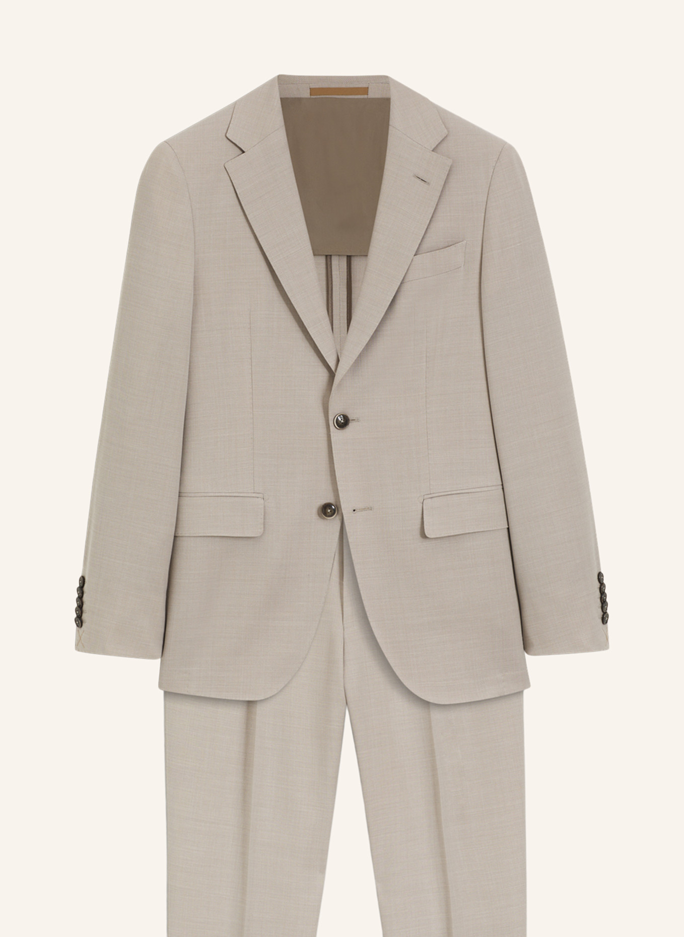 BOSS Business Anzug L-HESTON2PCSLP-FP263 Slim Fit: BEIGE