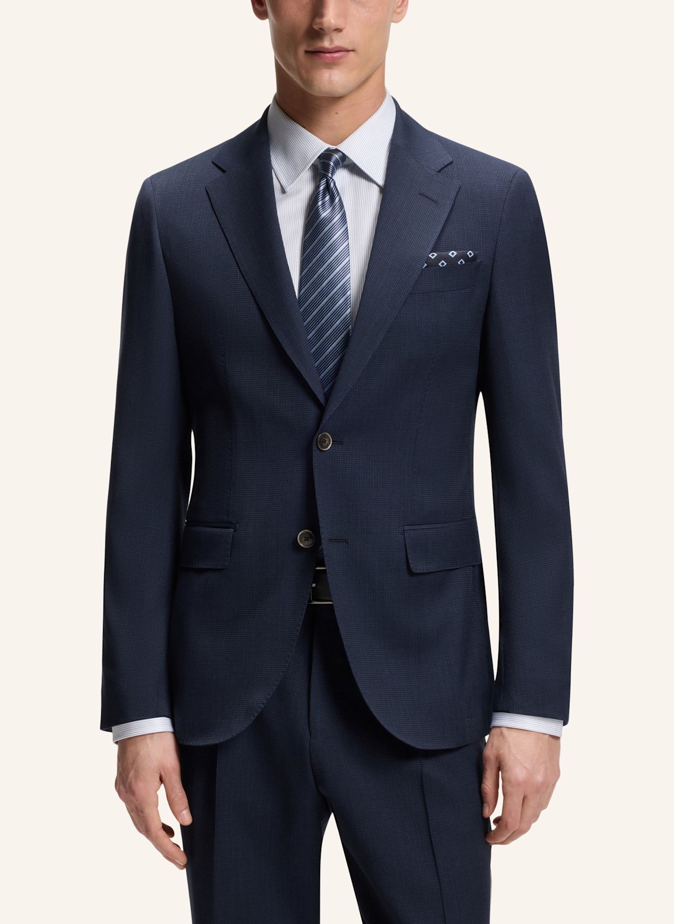 BOSS Anzug L-HESTON2PCSLP-FP263: BLAU