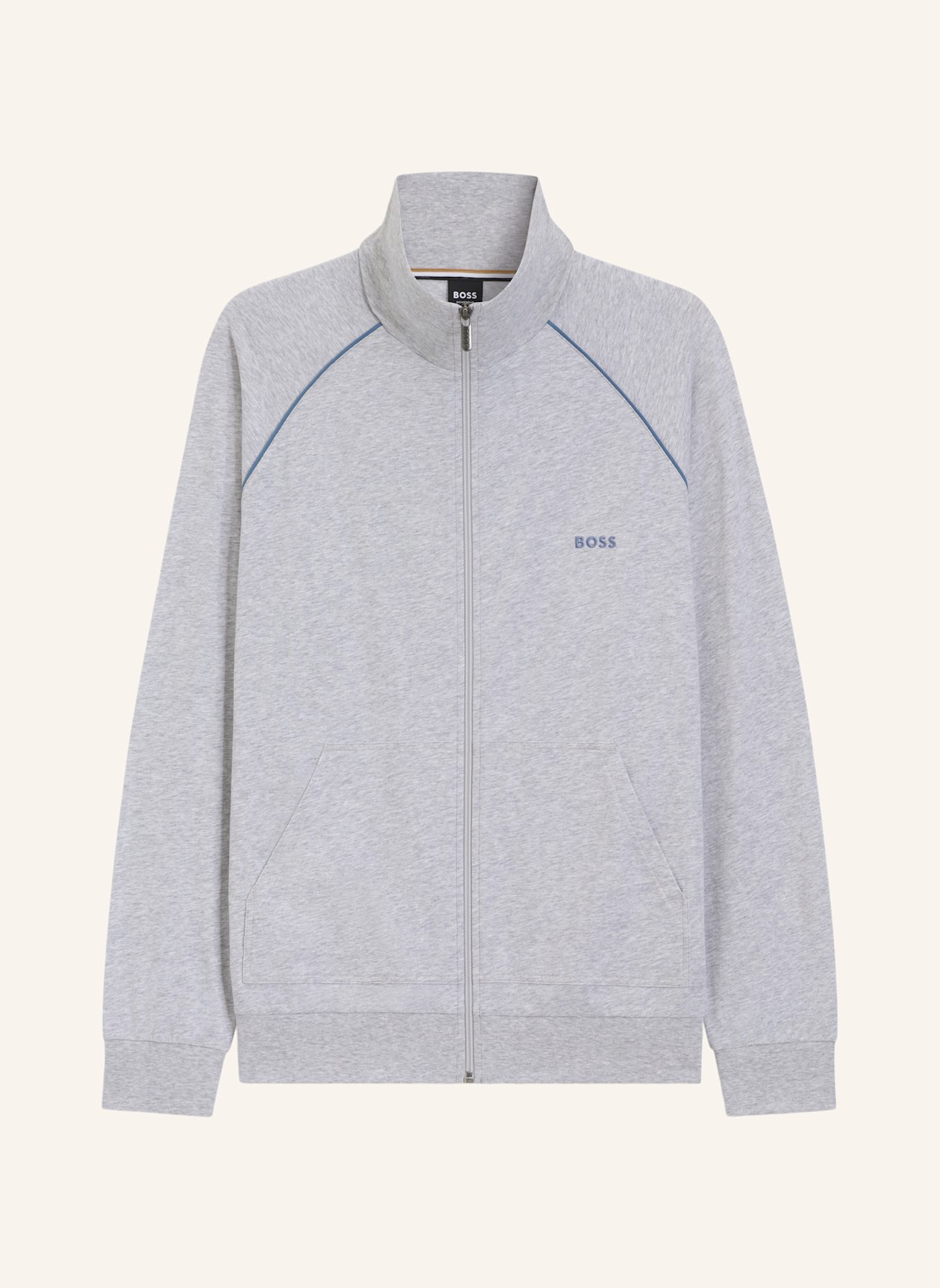 BOSS Loungewear Jacke MIX&MATCH JACKET Z Regular Fit: HELLGRAU