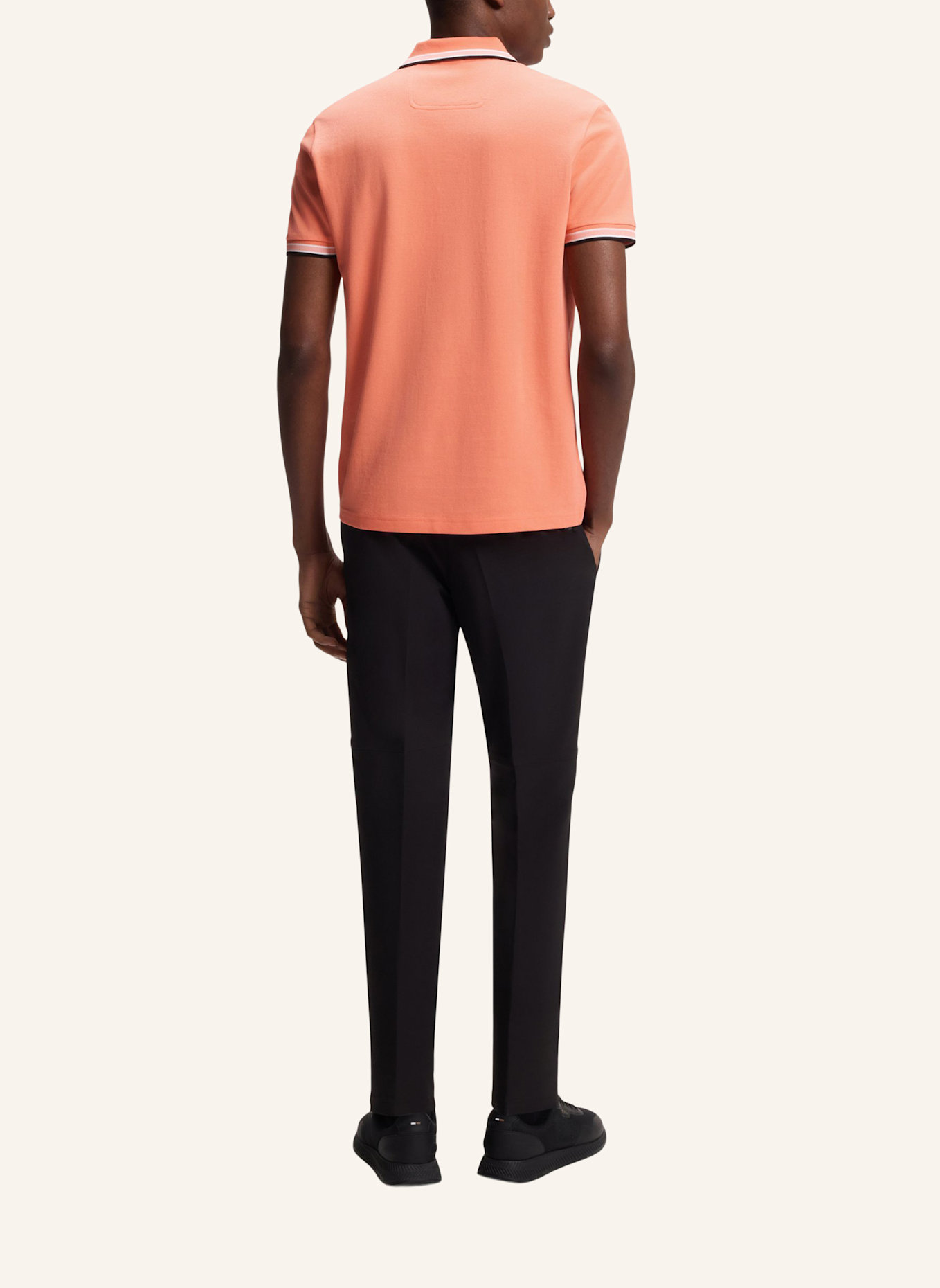 BOSS Piqué-Poloshirt PADDY CURVED Regular Fit: ROSA