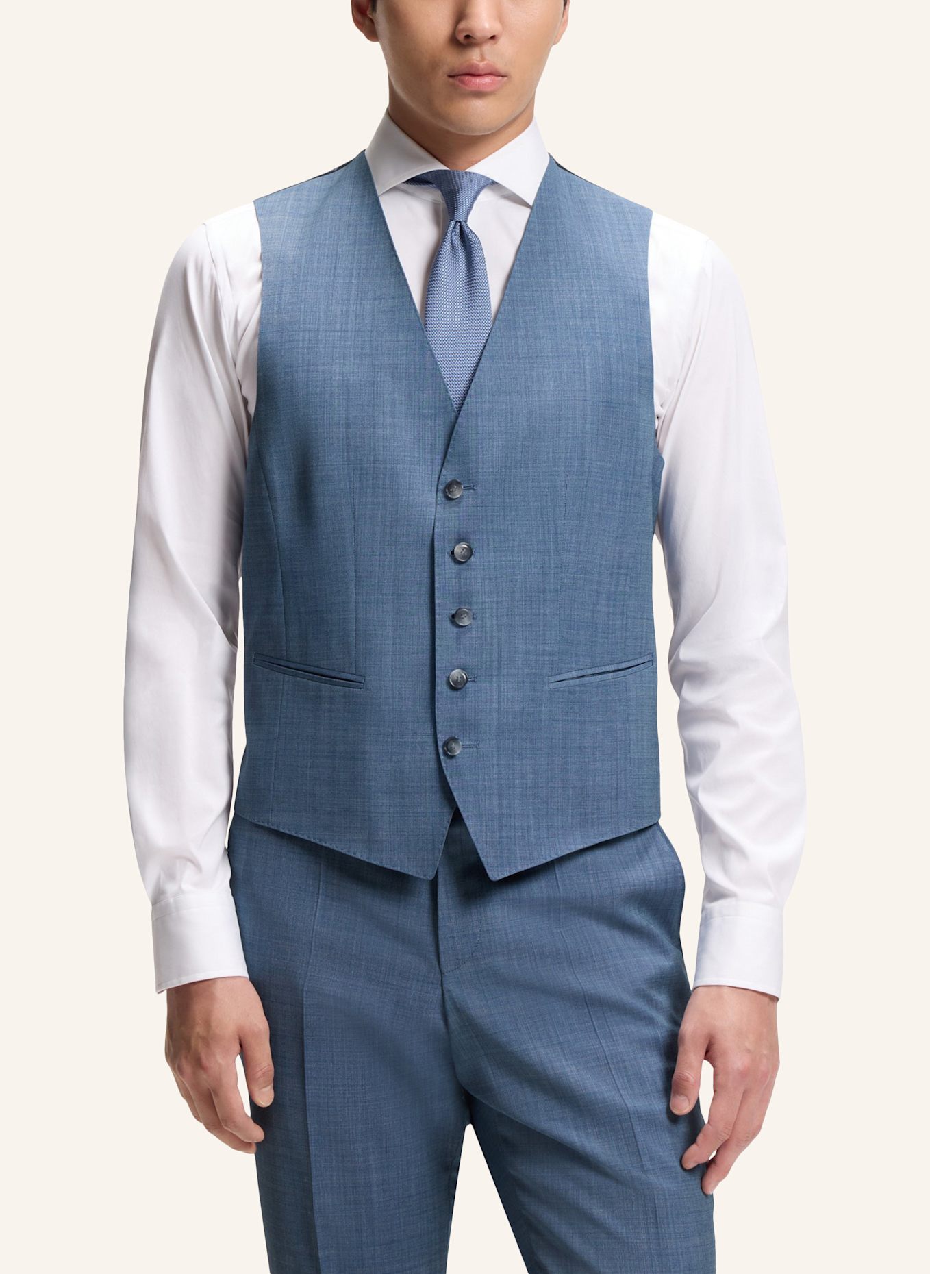 BOSS Business Anzug H-JECKSON-3PCS-263 Regular Fit: HELLBLAU