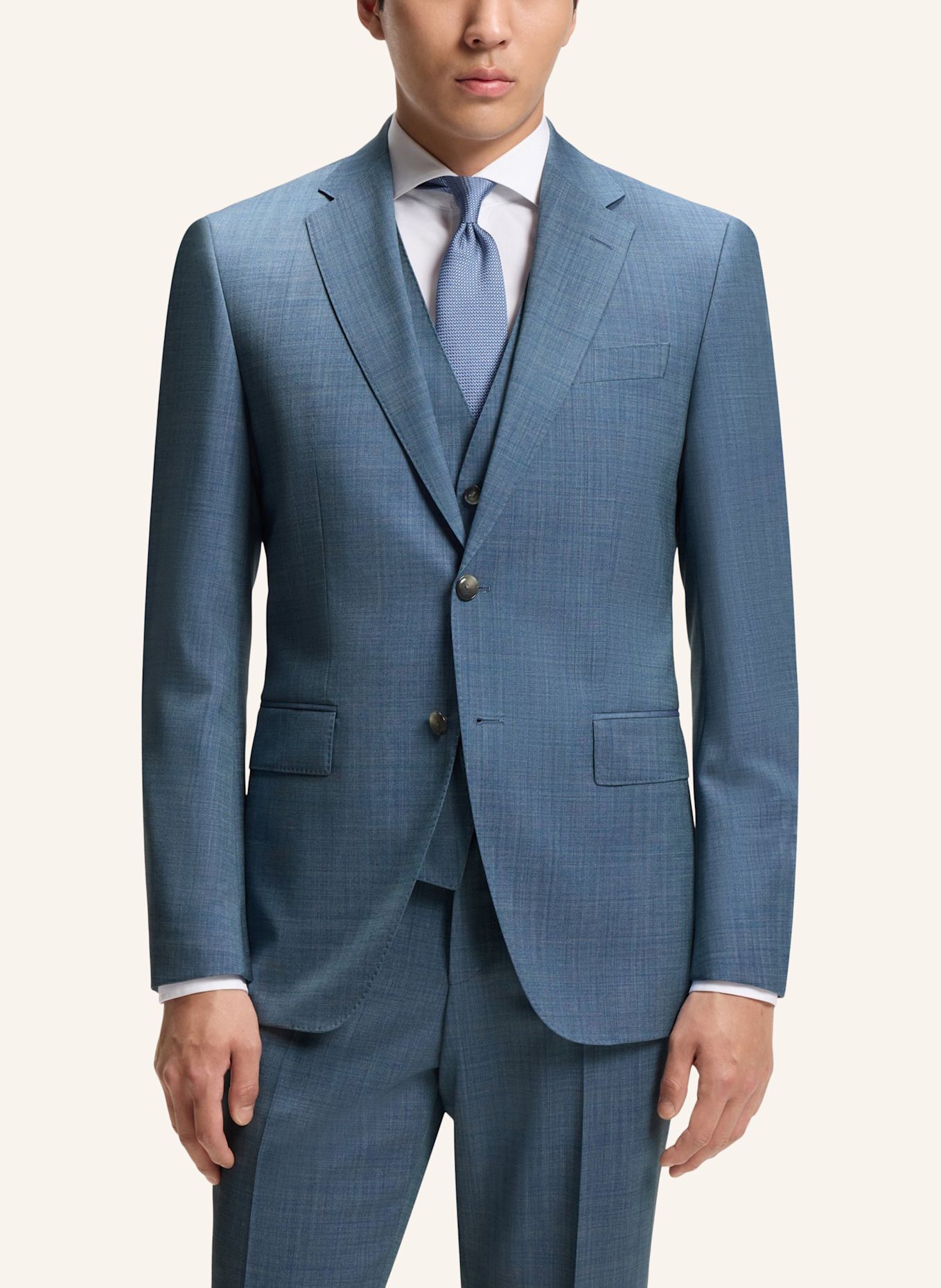 BOSS Anzug H-JECKSON-3PCS-263 Regular Fit: HELLBLAU