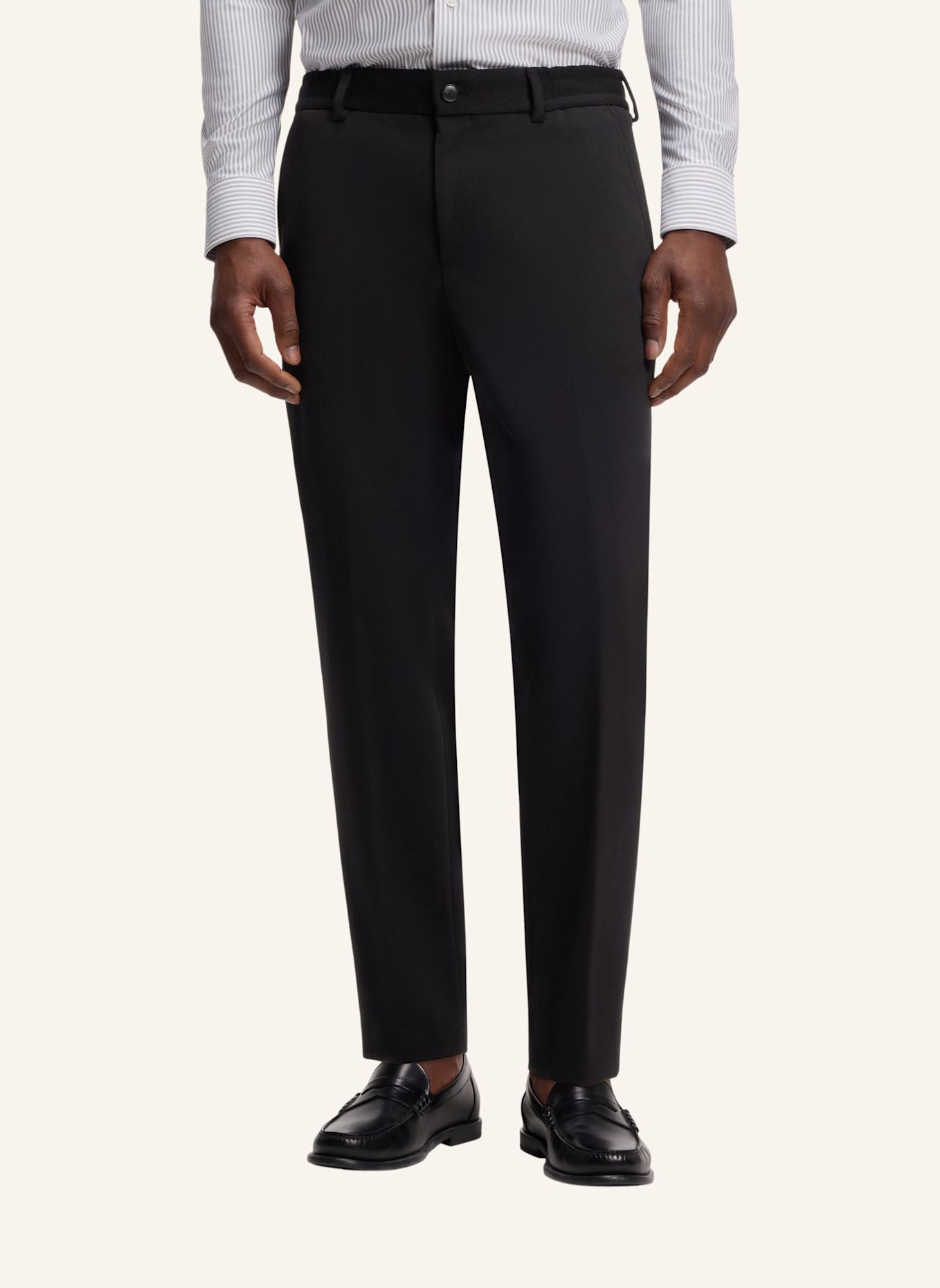 BOSS Businesshose P-PERIN-CW-J-263 Tapered Fit: SCHWARZ