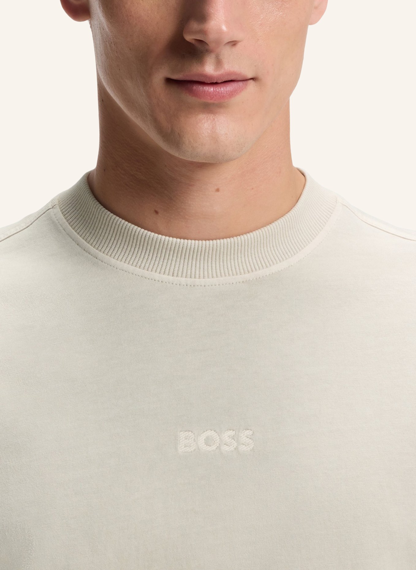 BOSS T-Shirt TE_TILE Relaxed Fit: BEIGE