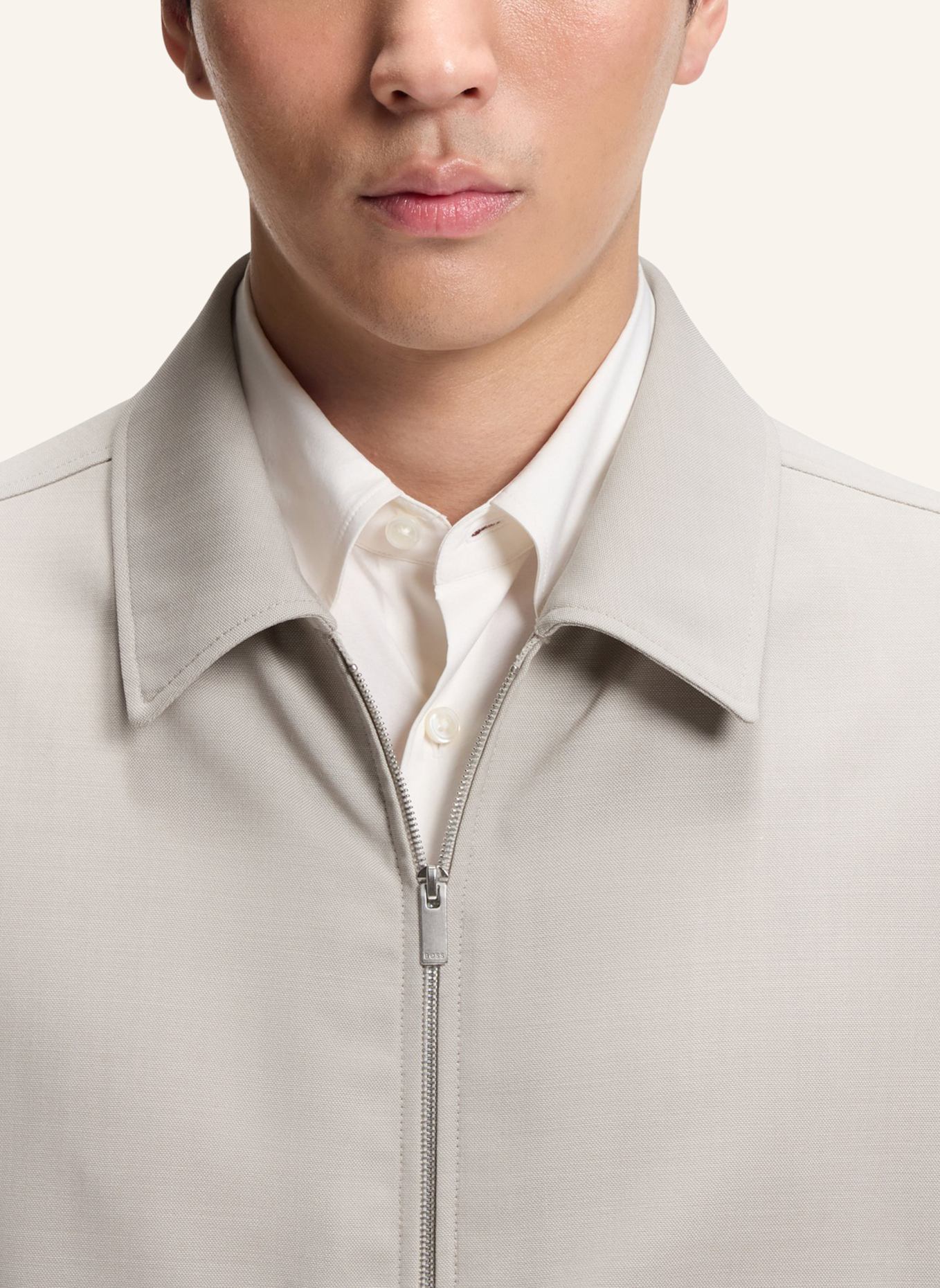 BOSS Blazer P-CARPER-ZIP-263F Relaxed Fit: BEIGE