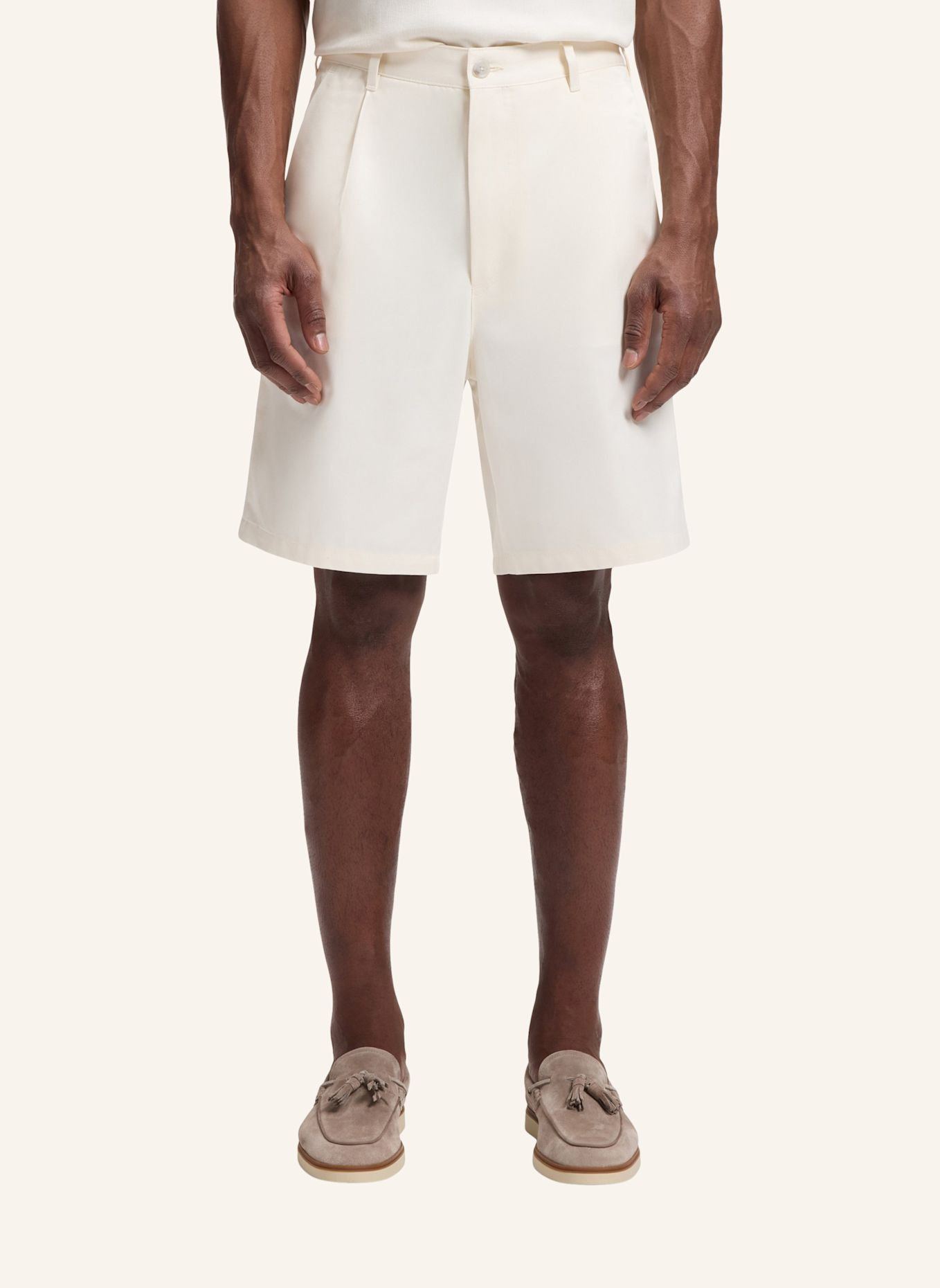 BOSS Kurze Hose C-KAI-DPL-SHORTS-L Relaxed Fit: WEISS