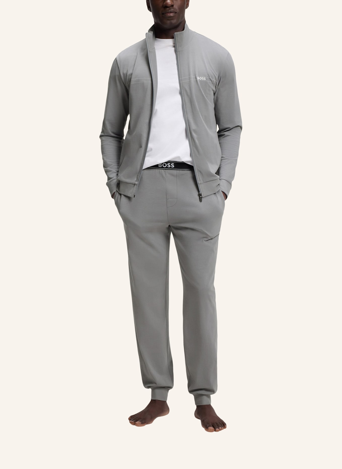 BOSS Loungewear Set 365 LONG SET Regular Fit: GRAU