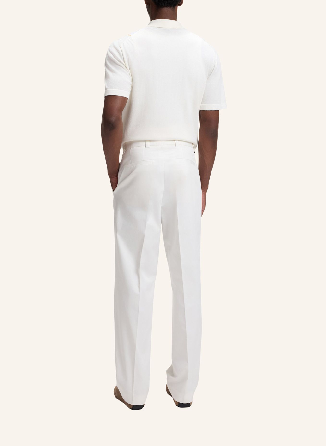 BOSS Businesshose C-PAT-DPL-263 Relaxed Fit: WEISS