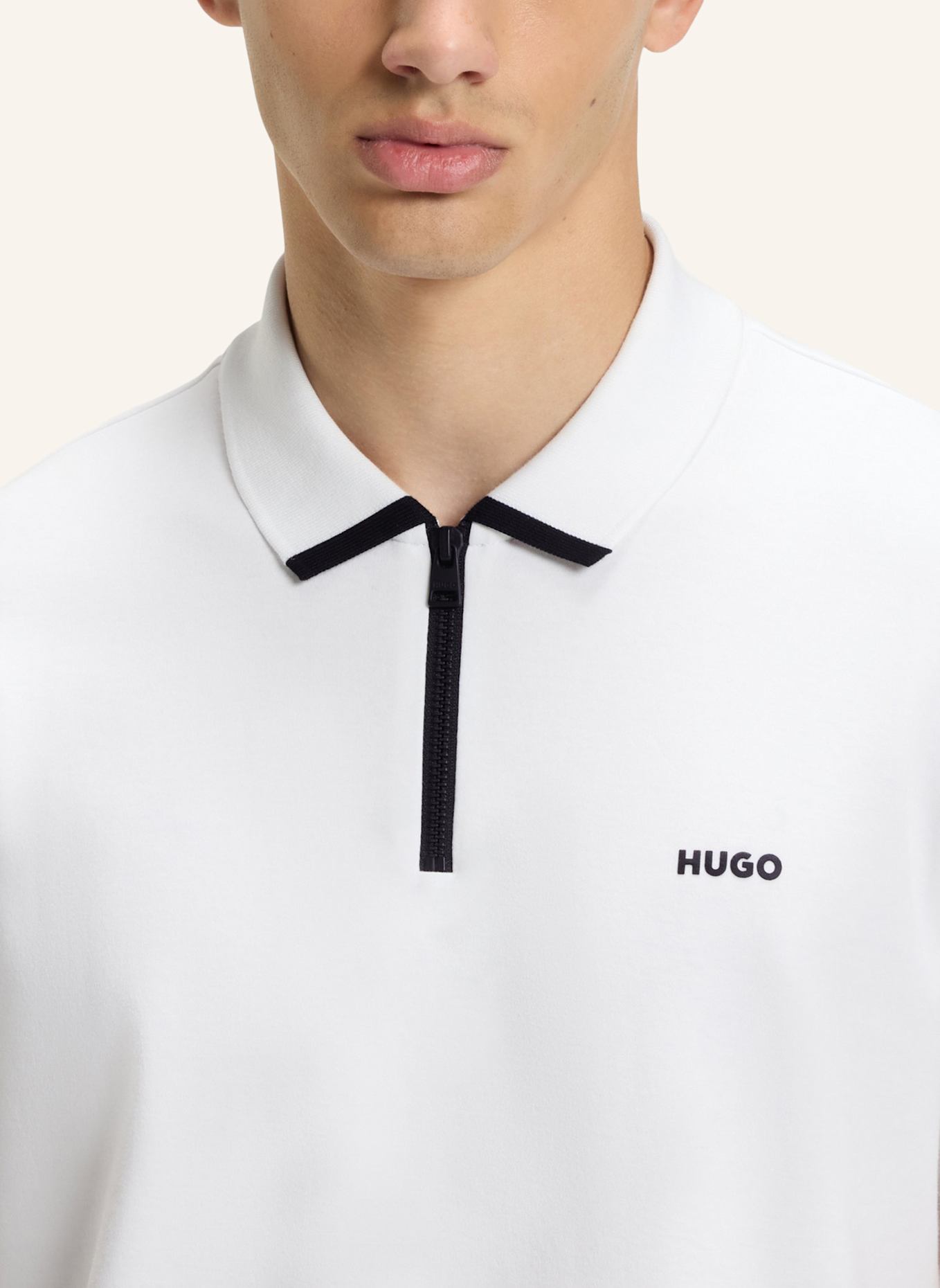 HUGO Poloshirt DALOMINO Regular Fit: WEISS