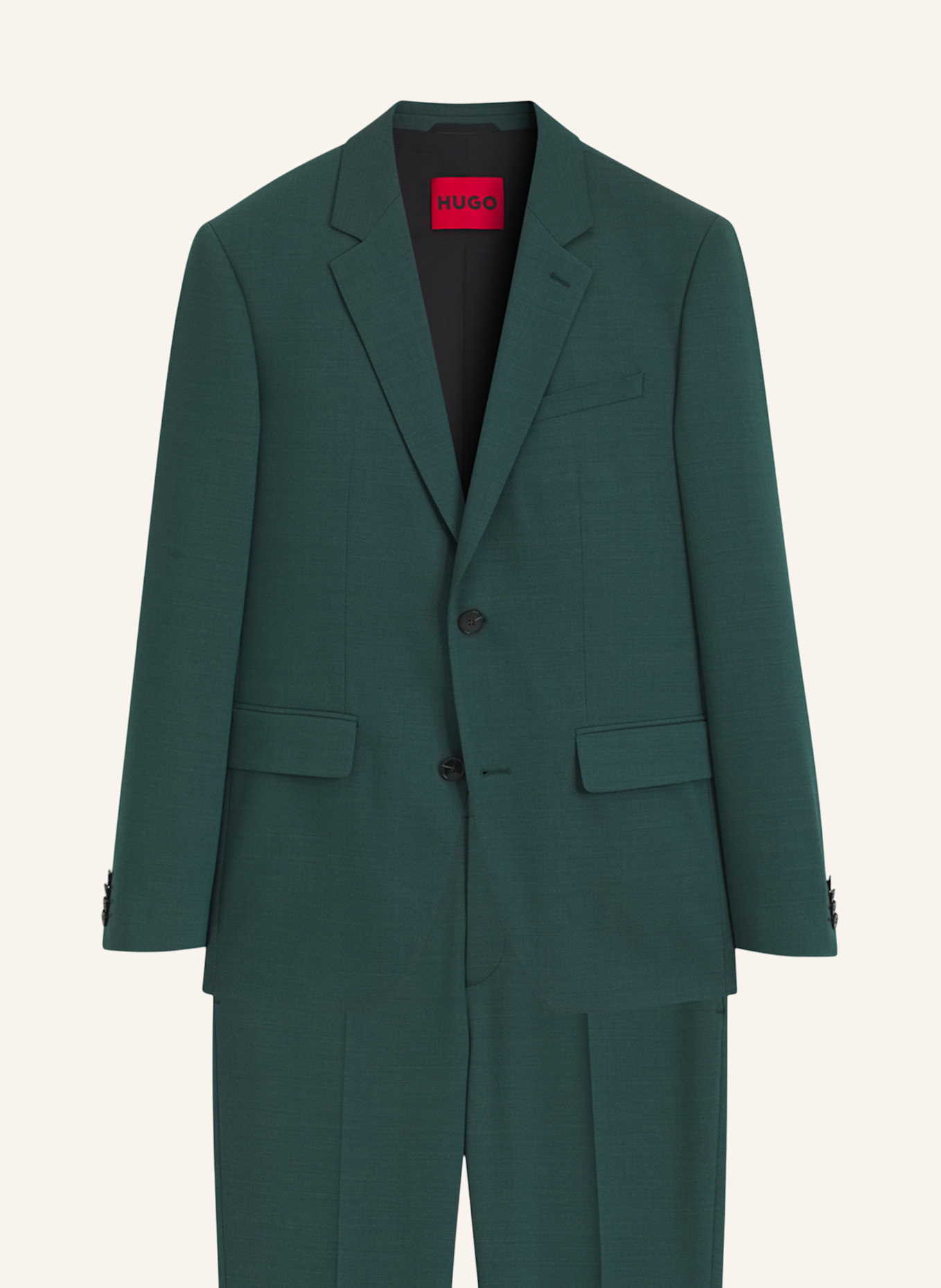HUGO Business Anzug HENRY-GETLIN253X Slim Fit: DUNKELGRÜN