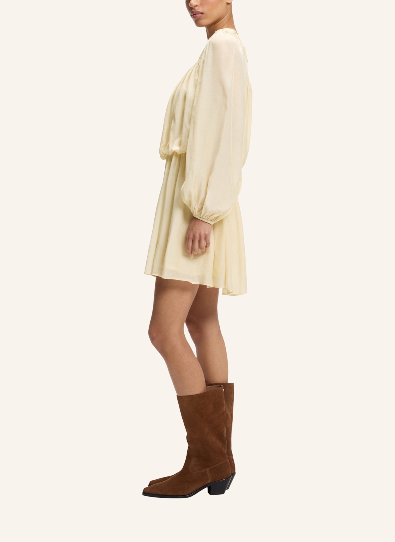 BOSS Kleid C_DALISA Relaxed Fit: HELLGELB