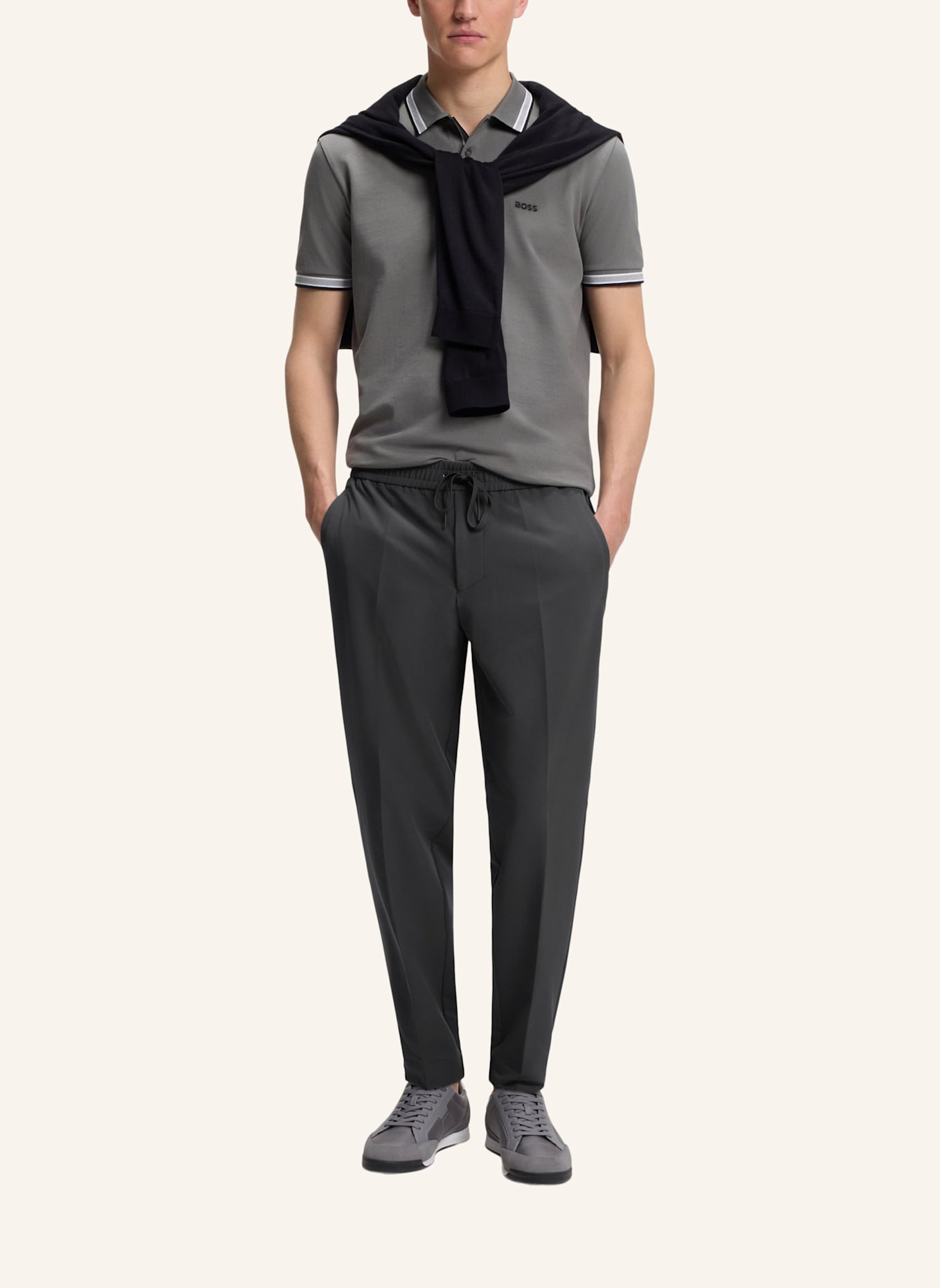 BOSS Chino FLEX Tapered Fit: DUNKELGRAU