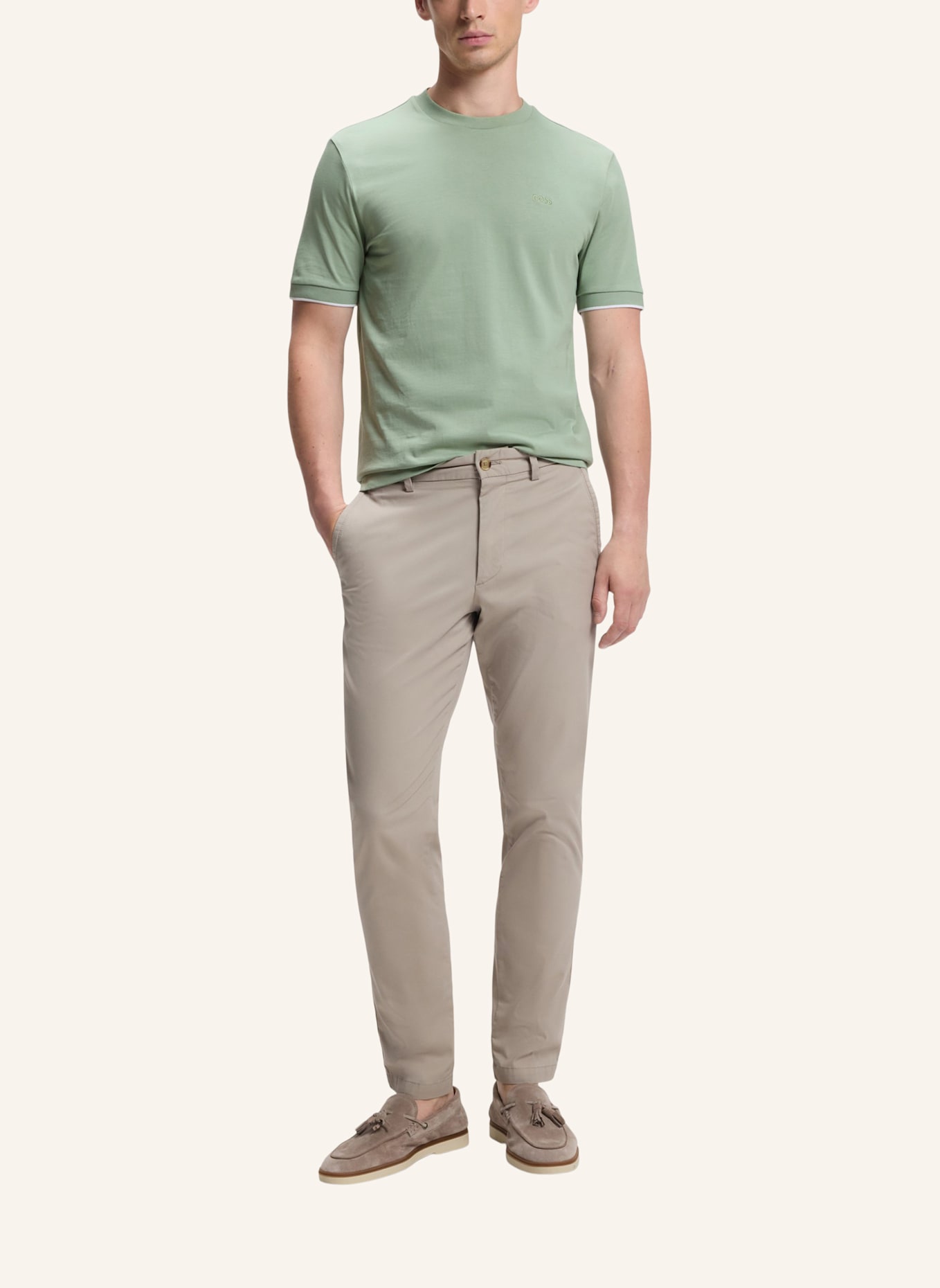 BOSS T-Shirt THOMPSON 250_IN Regular Fit: GRÜN