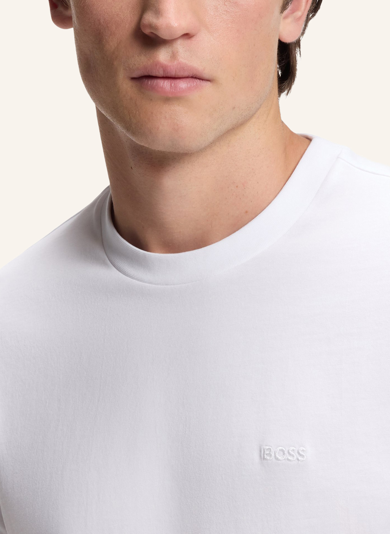 BOSS T-Shirt THOMPSON 250_IN Regular Fit: WEISS