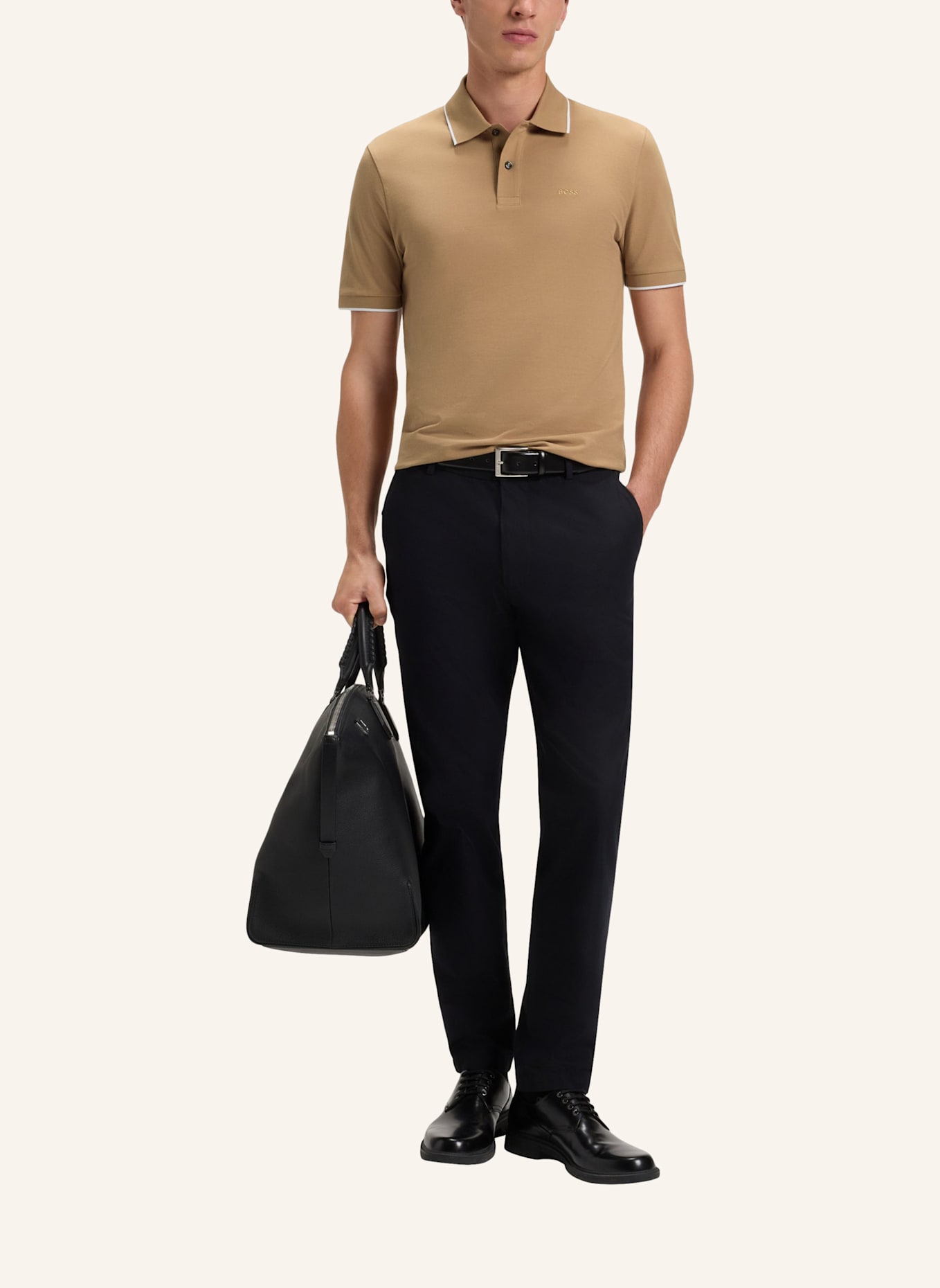 BOSS Poloshirt PARLAY 250_IN Regular Fit: BEIGE