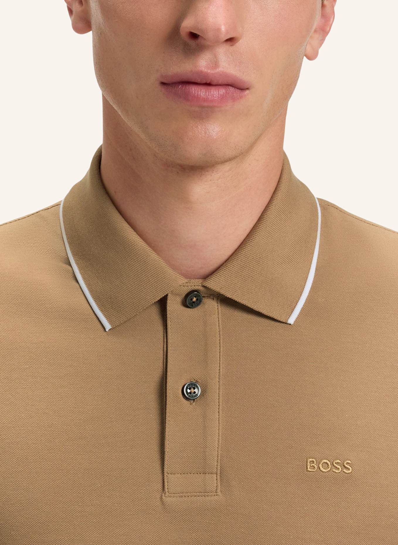 BOSS Poloshirt PARLAY 250_IN Regular Fit: BEIGE
