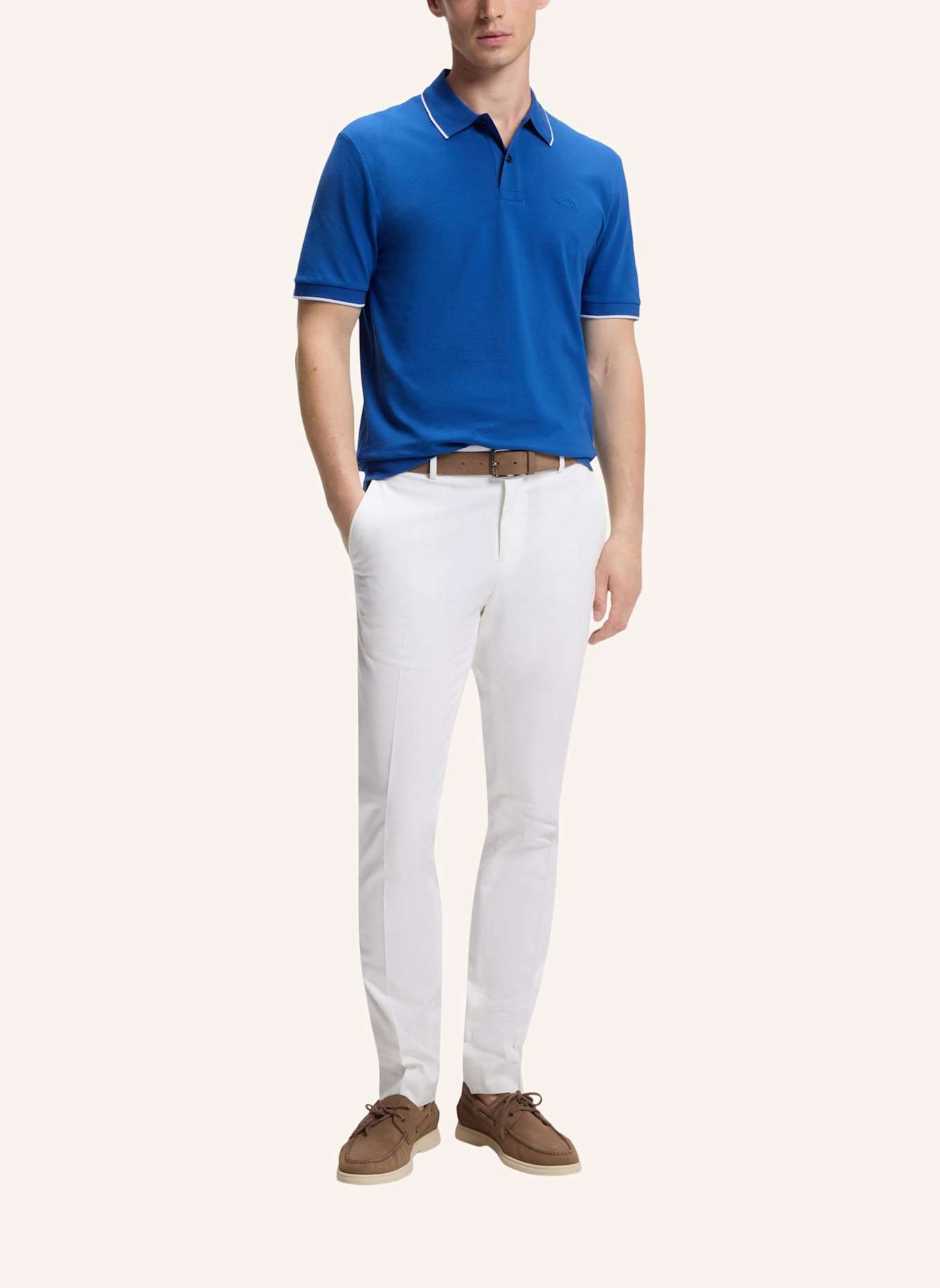 BOSS Poloshirt PARLAY 250_IN Regular Fit: BLAU