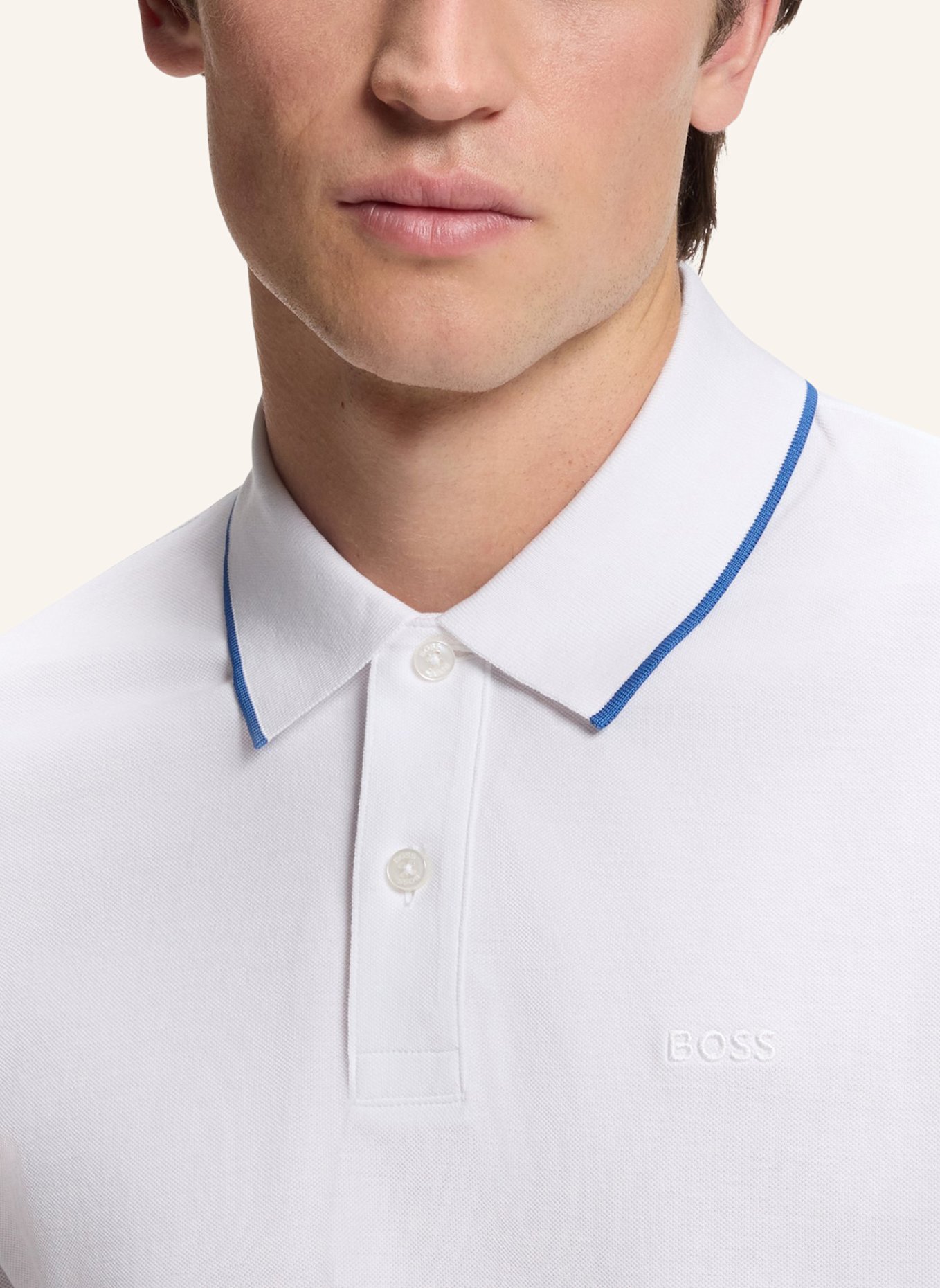 BOSS Poloshirt PARLAY 250_IN Regular Fit: WEISS