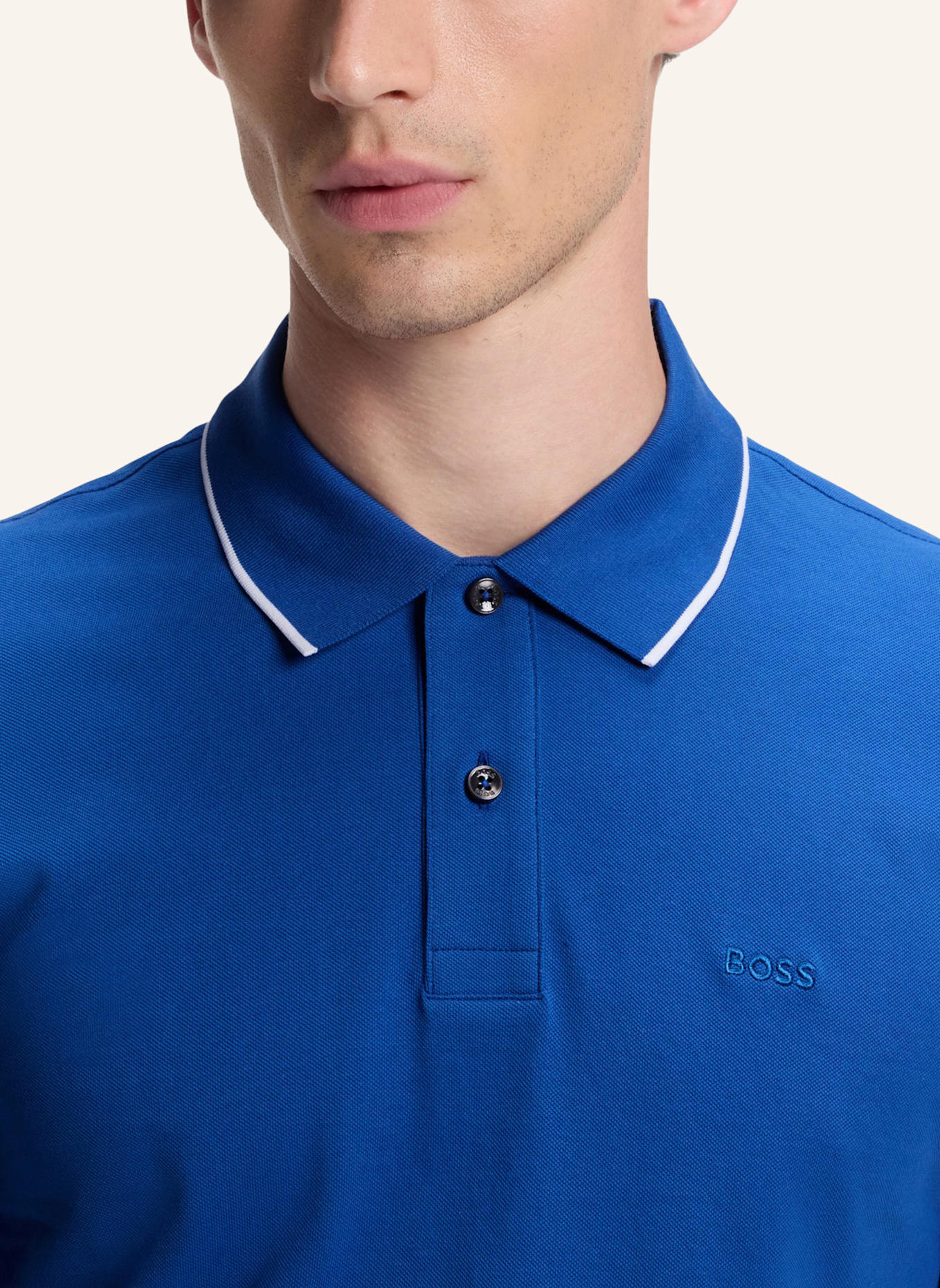 BOSS Poloshirt PARLAY 250_IN Regular Fit: BLAU