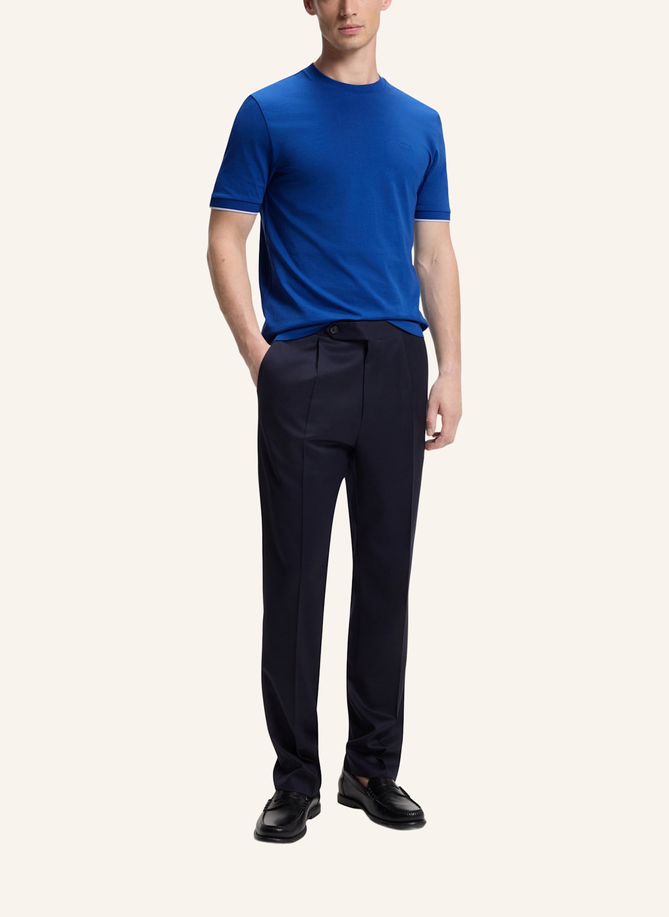 BOSS T-Shirt THOMPSON 250_IN Regular Fit: BLAU