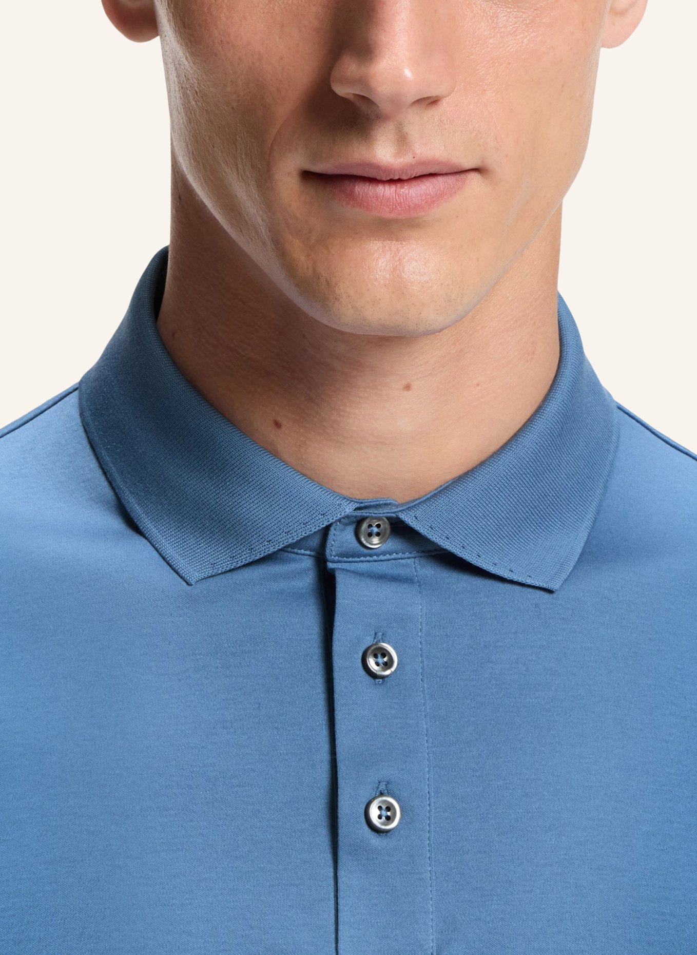 BOSS Poloshirt L-PERRY 14 Regular Fit: BLAU