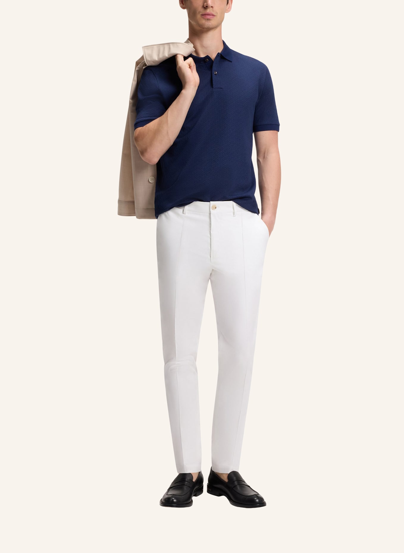 BOSS Poloshirt L-PERRY 141 Regular Fit: BLAU