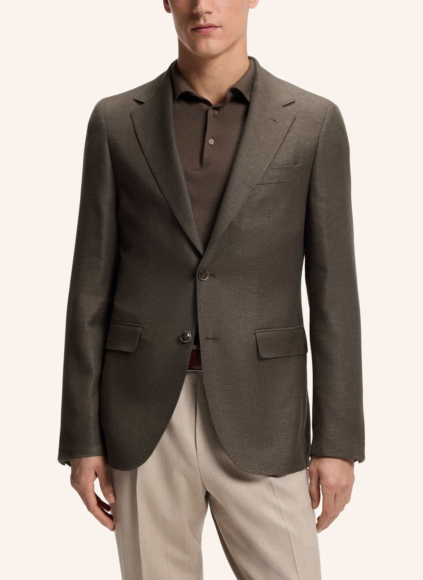 BOSS Sakko L-JEFF-FP-253 Regular Fit: BRAUN