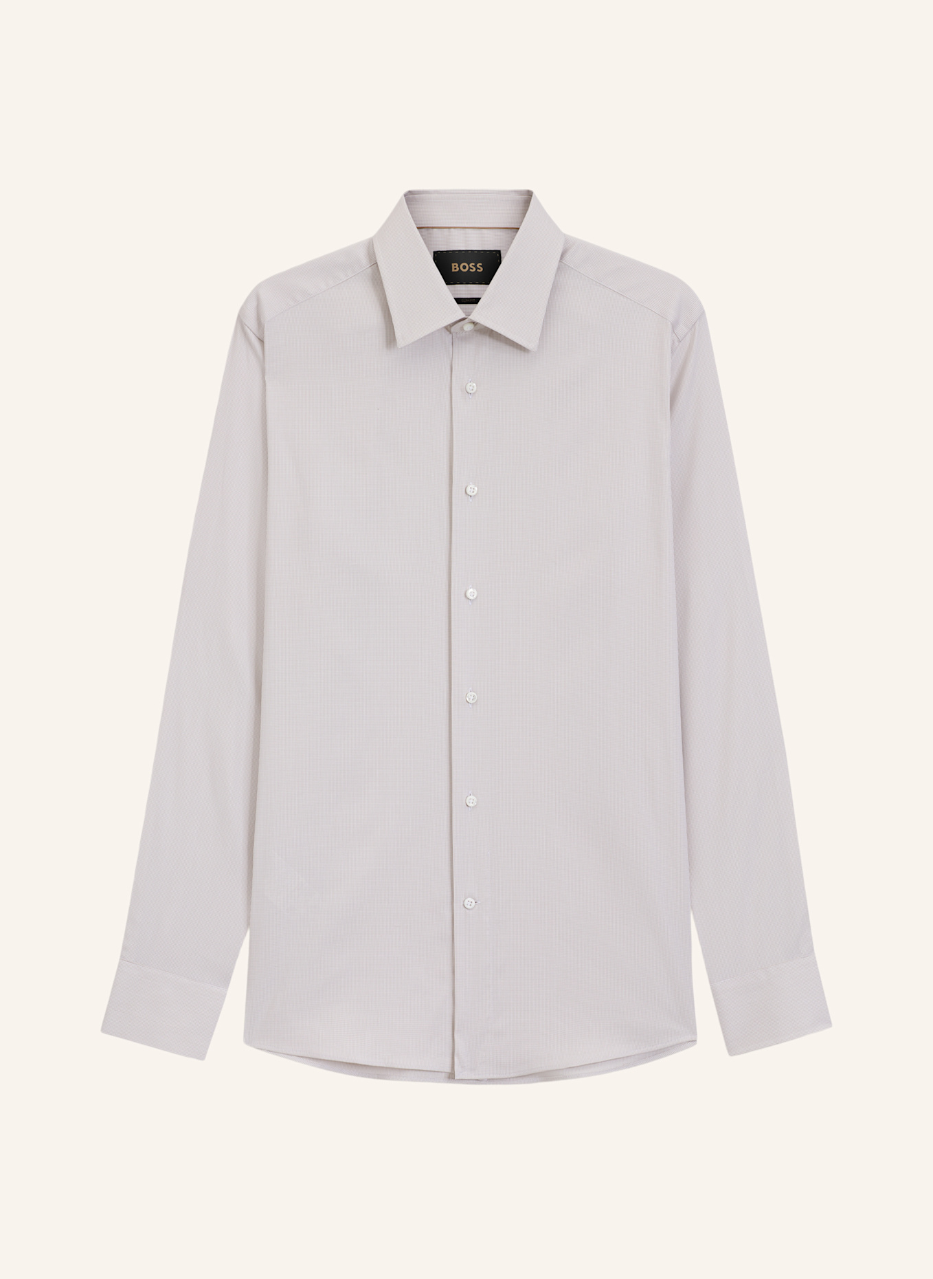 BOSS Business Hemd L-HAYS-KENT-C1-243 Slim Fit: BEIGE