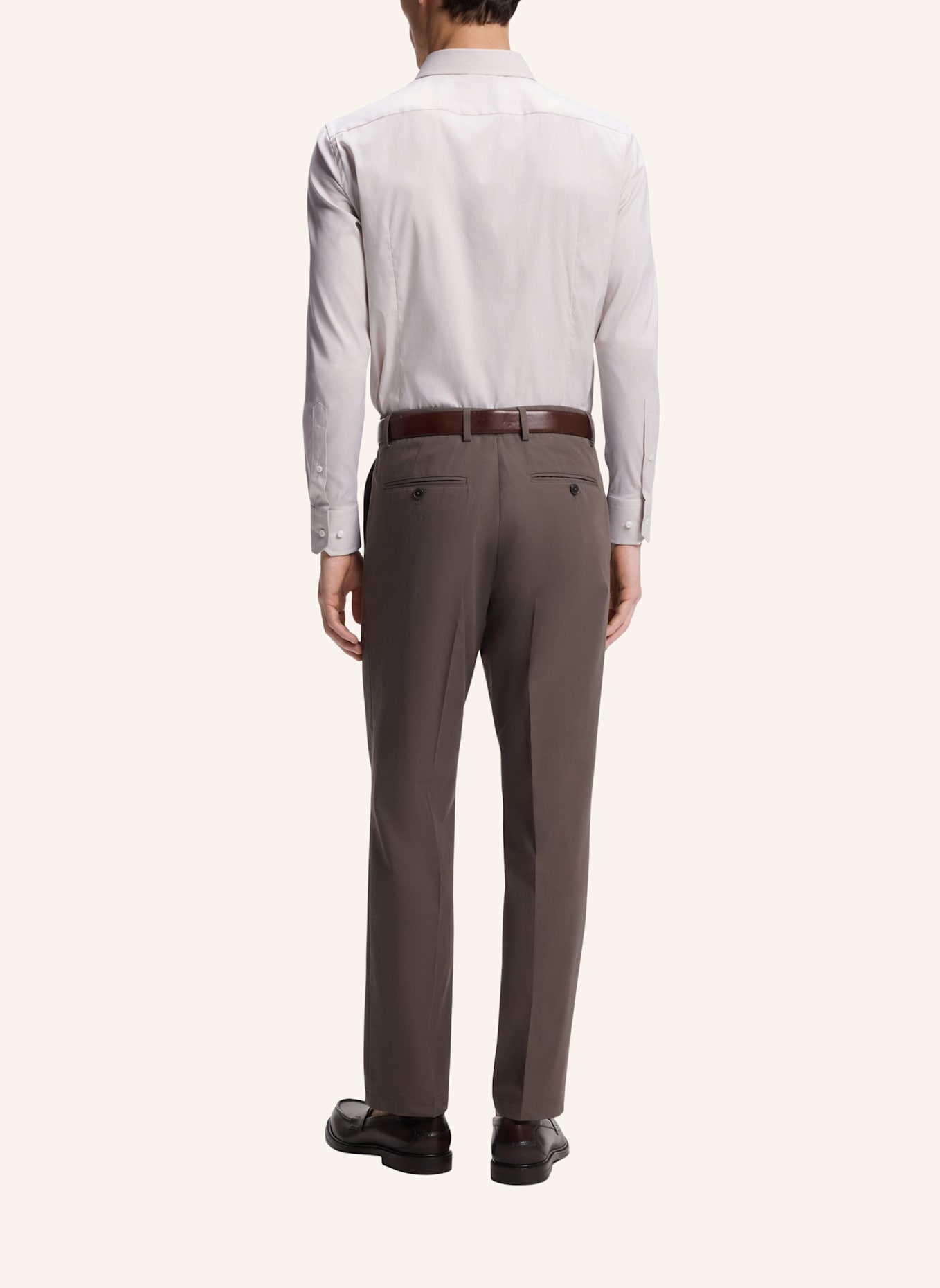 BOSS Business Hemd L-HAYS-KENT-C1-243 Slim Fit: BEIGE