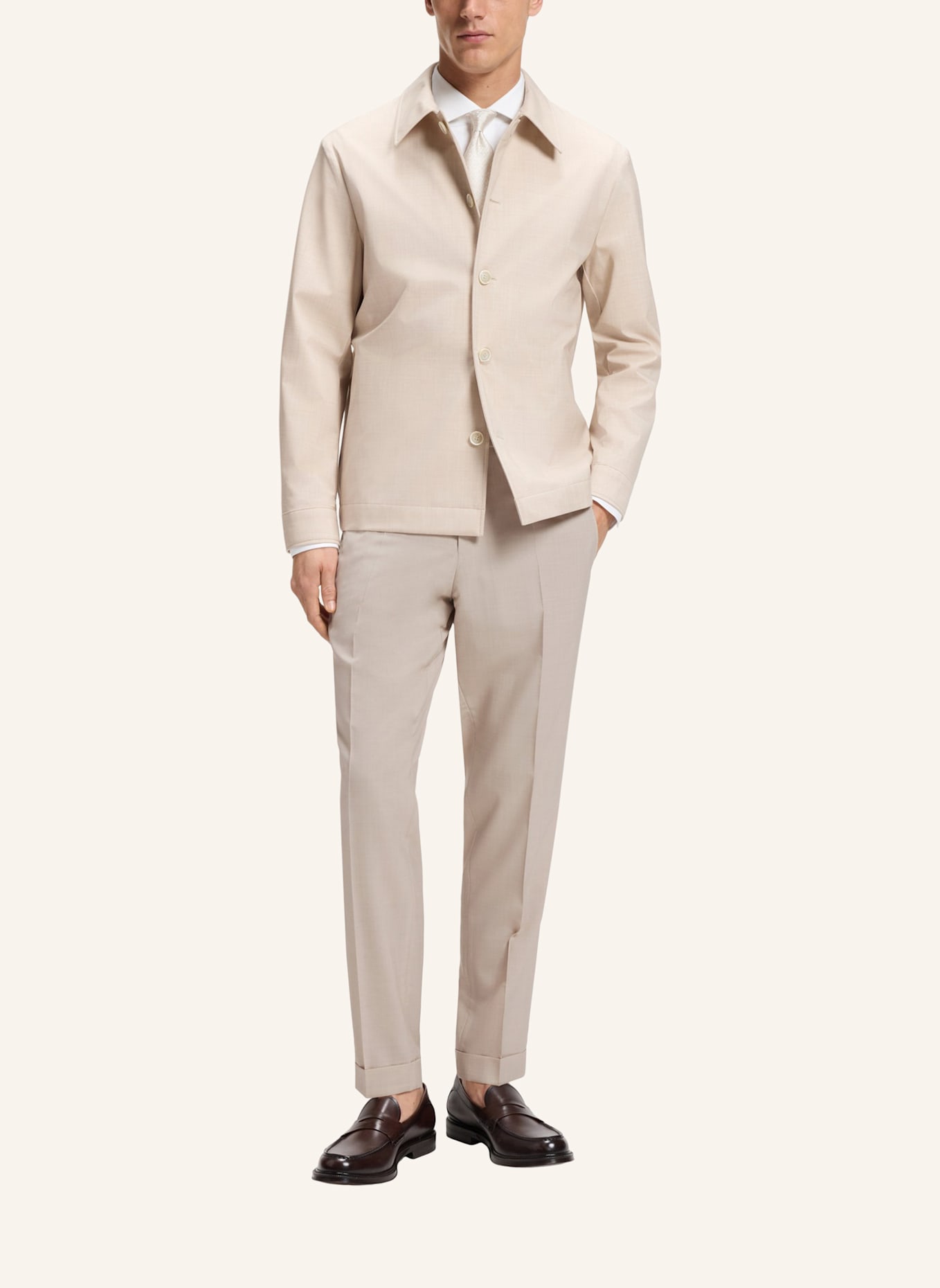 BOSS Business Hose L-PEET-FLAT-253 Tapered Fit: BEIGE