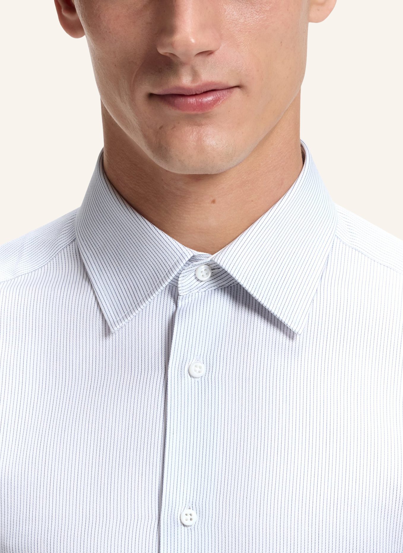 BOSS Business Hemd L-HAYS-KENT-C1-243 Slim Fit: DUNKELBLAU
