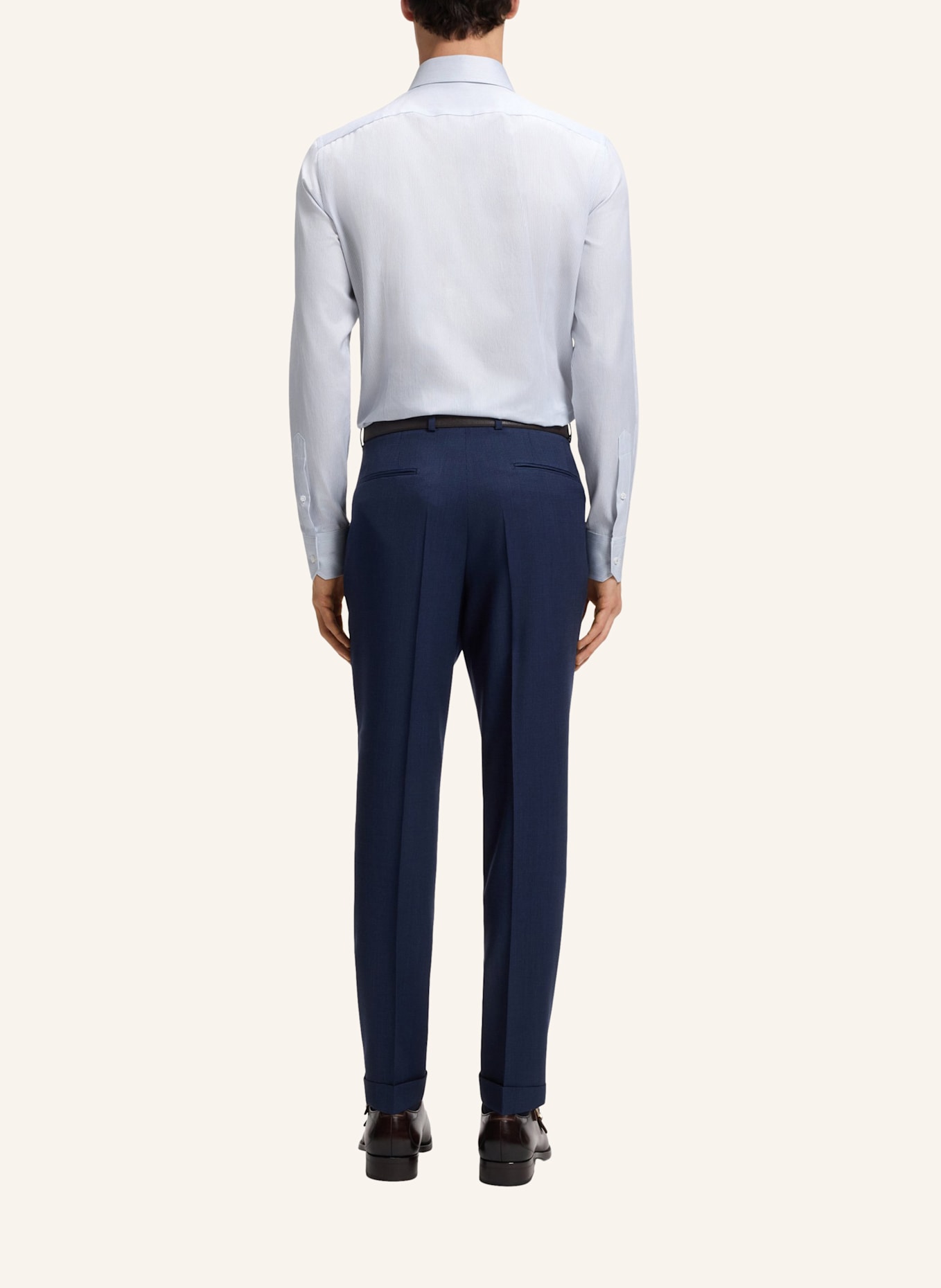 BOSS Business Hemd L-HAYS-KENT-C1-243 Slim Fit: DUNKELBLAU