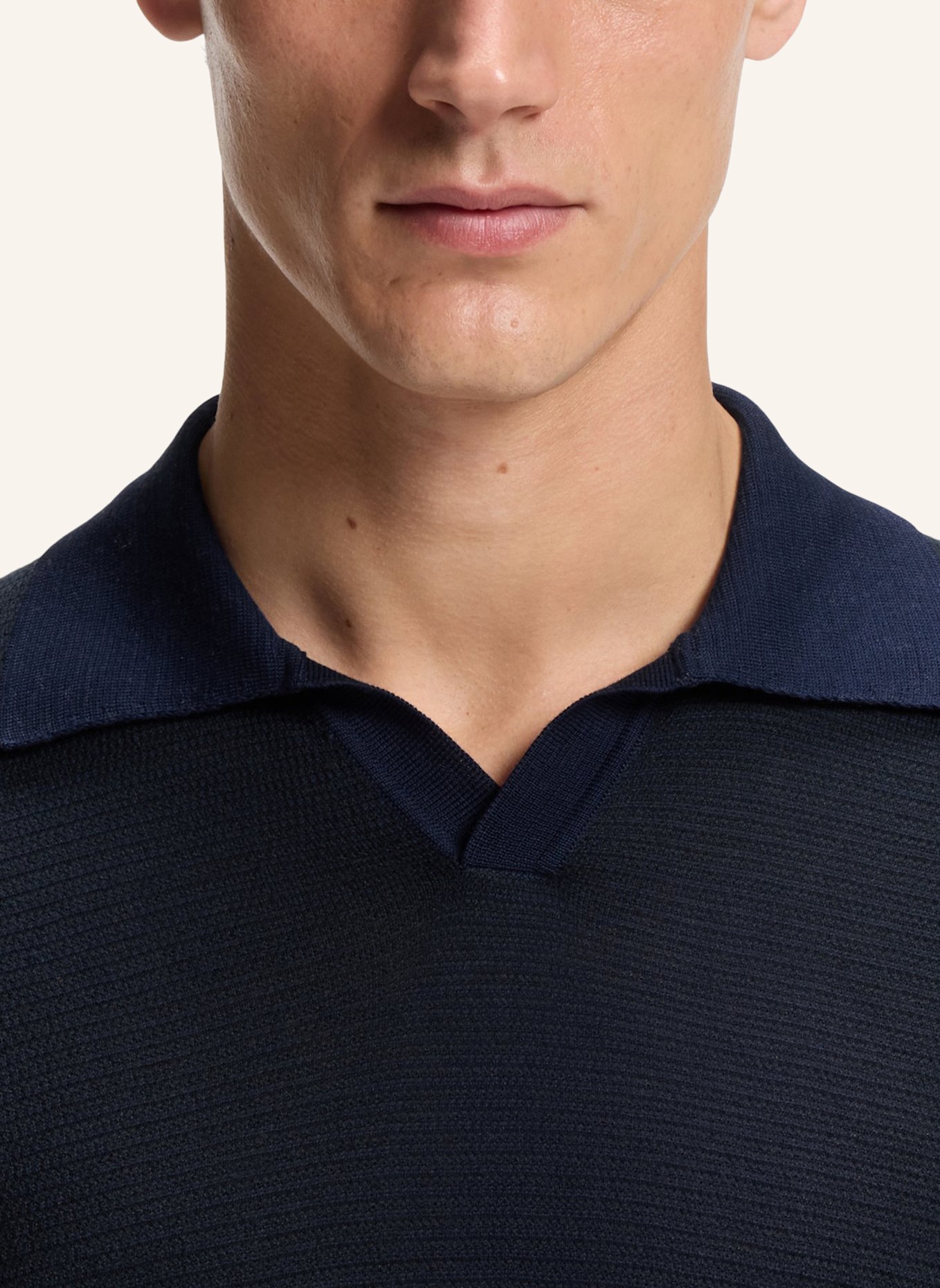 BOSS Pullover L-LANOSO Regular Fit: DUNKELBLAU