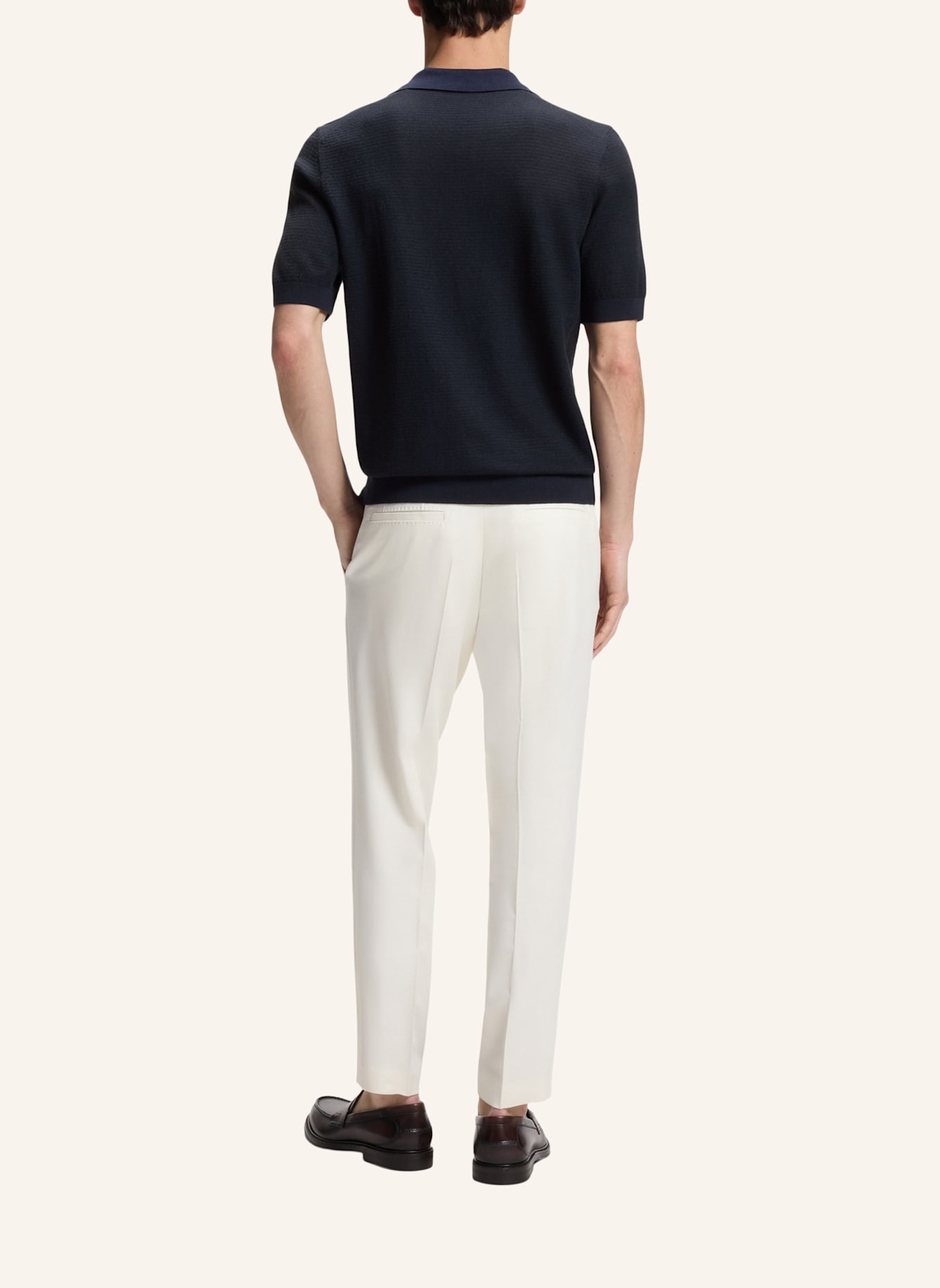 BOSS Pullover L-LANOSO Regular Fit: DUNKELBLAU