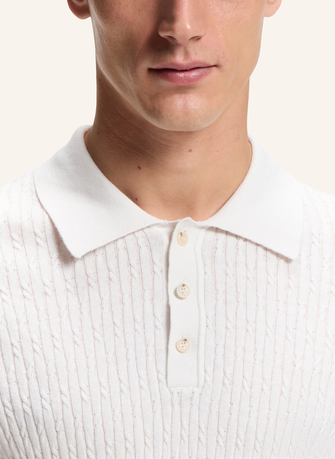 BOSS Pullover L-LUCIANO Regular Fit: WEISS
