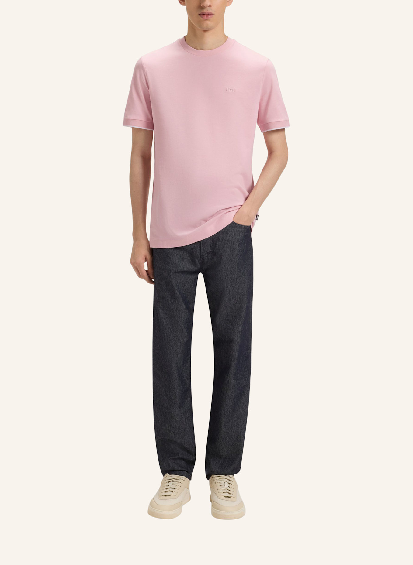 BOSS T-Shirt THOMPSON 250_IN Regular Fit: HELLROSA
