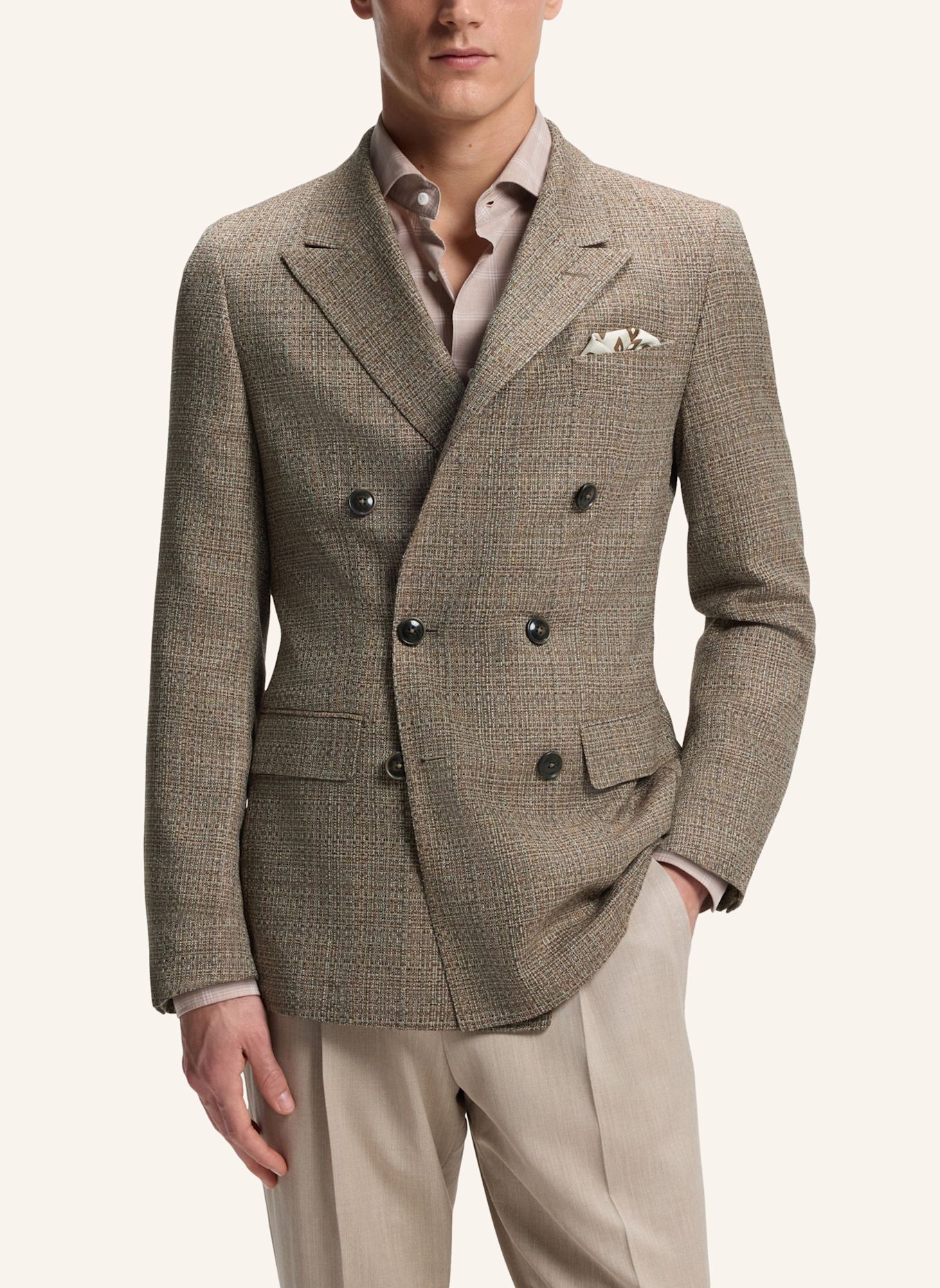 BOSS Sakko L-JEFF-DB-HL-262 Regular Fit: BRAUN
