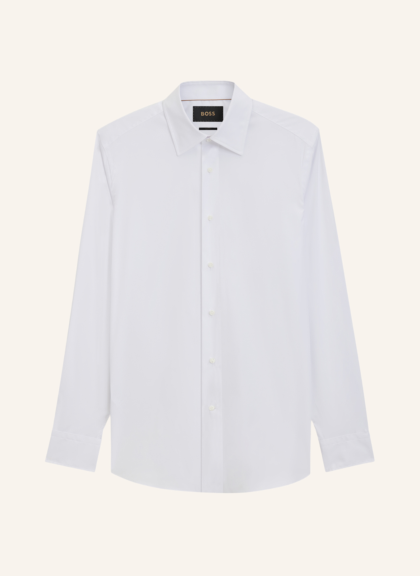 BOSS Business Hemd L-HAYS-KENT-C1-243 Slim Fit: WEISS