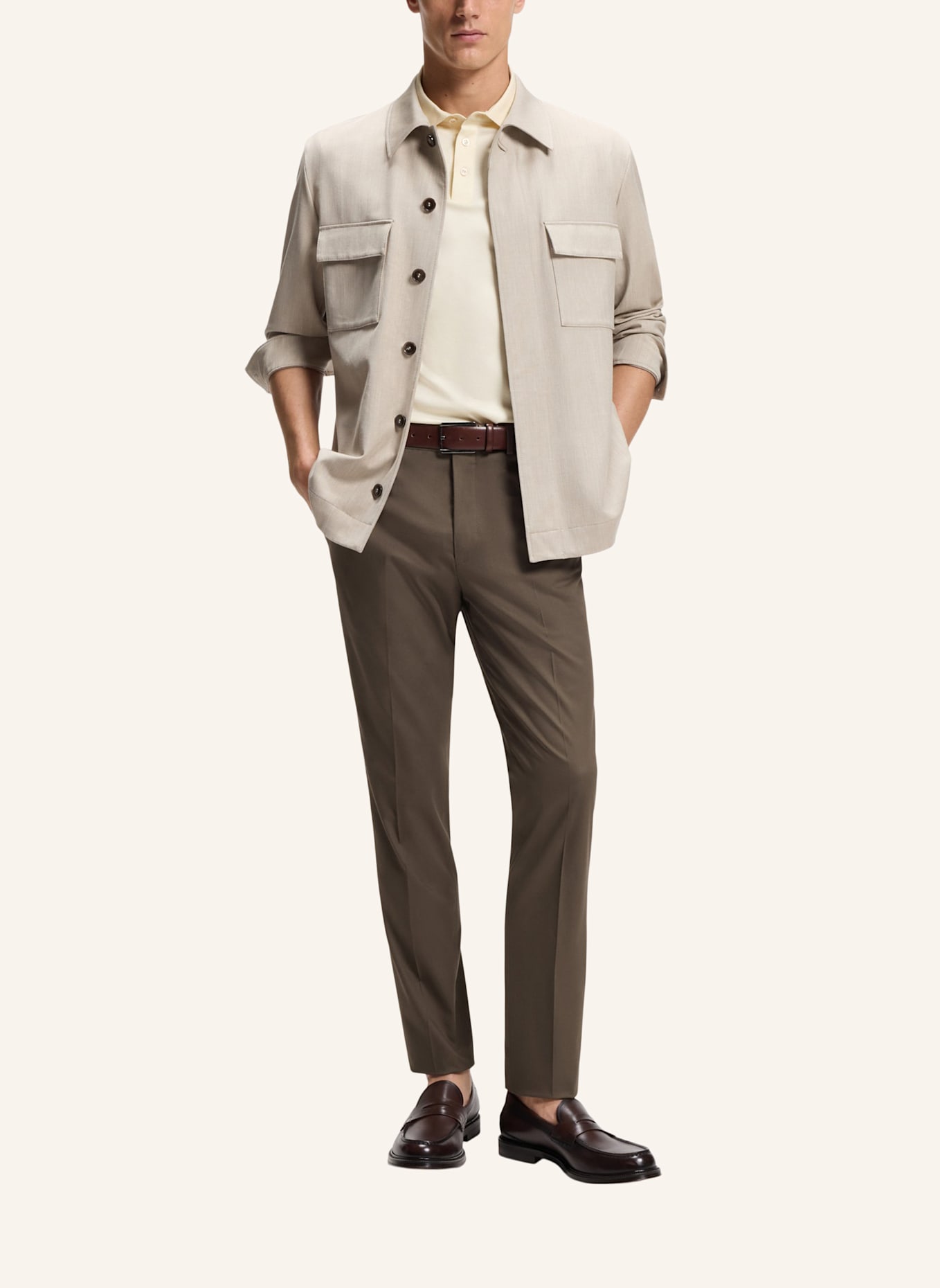 BOSS Business Hose L-KAITON1L-253 Slim Fit: BRAUN