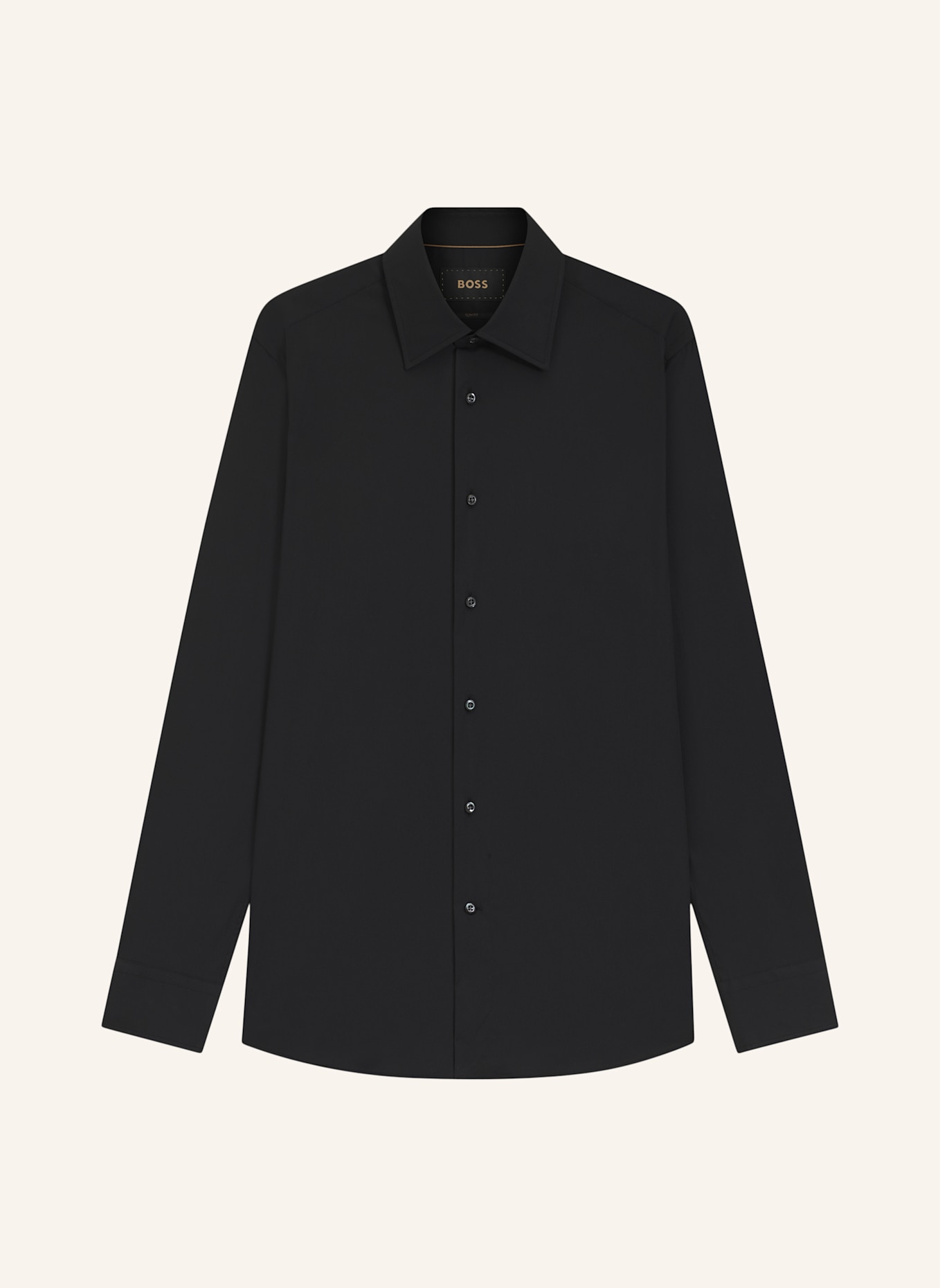 BOSS Business Hemd L-HAYS-KENT-C1-243 Slim Fit: SCHWARZ