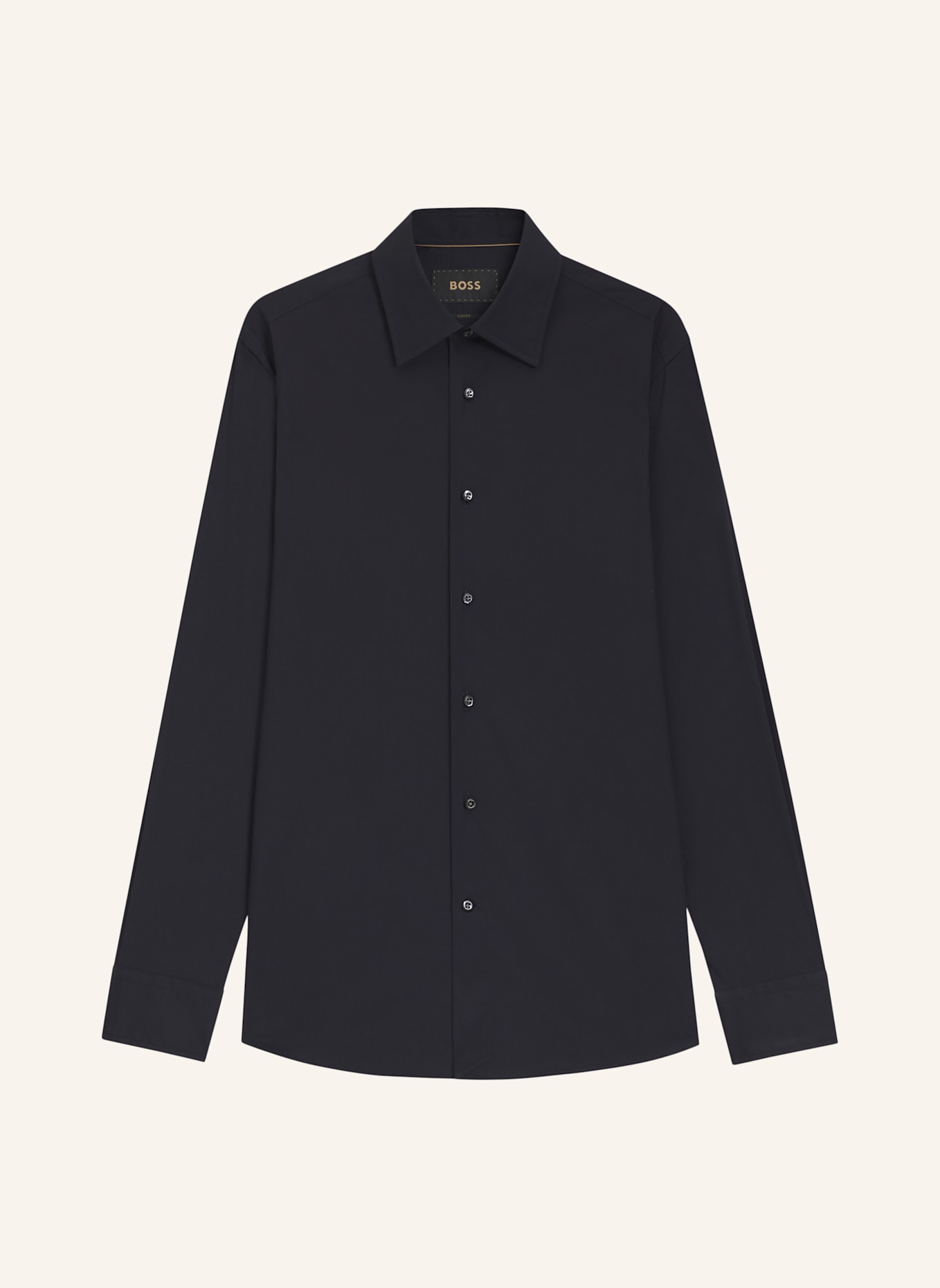 BOSS Business Hemd L-HAYS-KENT-C1-243 Slim Fit: DUNKELBLAU