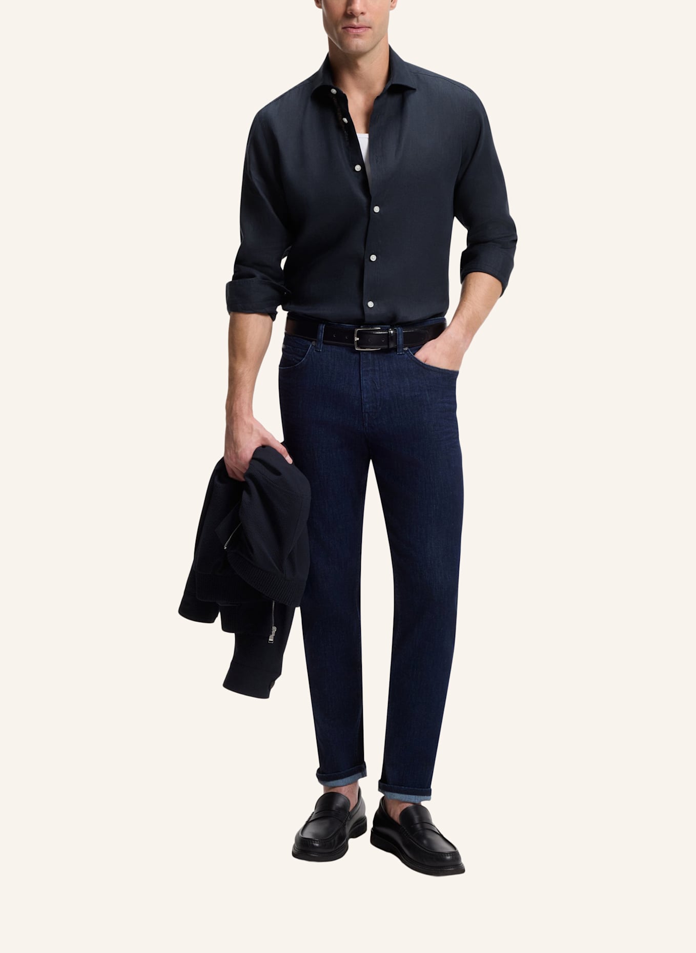 BOSS Casual Hemd C-LIAM-SP-262 Regular Fit: DUNKELBLAU