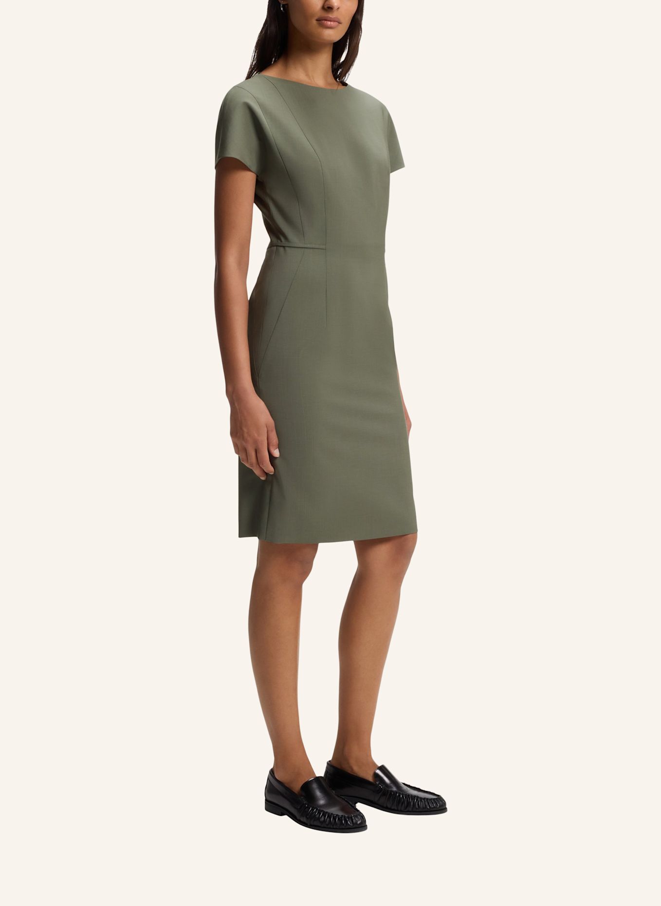 BOSS Dress DINERAH Slim Fit: DUNKELGRÜN