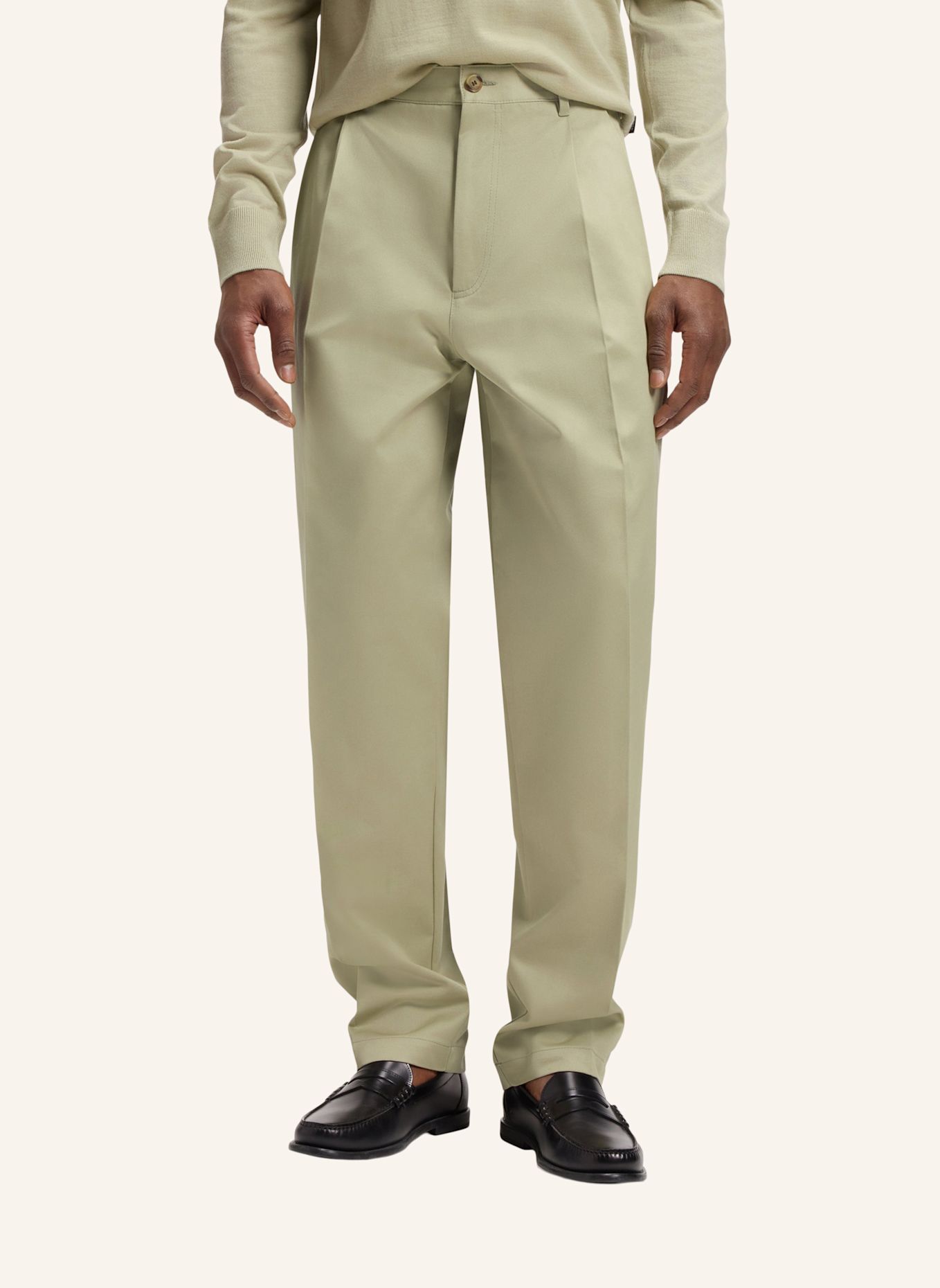 BOSS Anzughose C-KAI-DPL Relaxed Fit: KHAKI