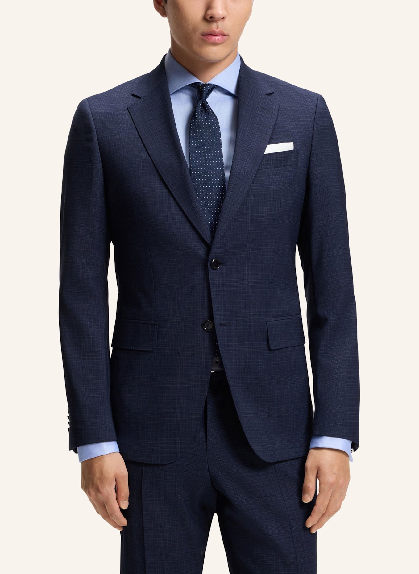 BOSS Anzug H-HUGE-2PCS-263 Slim Fit: DUNKELBLAU